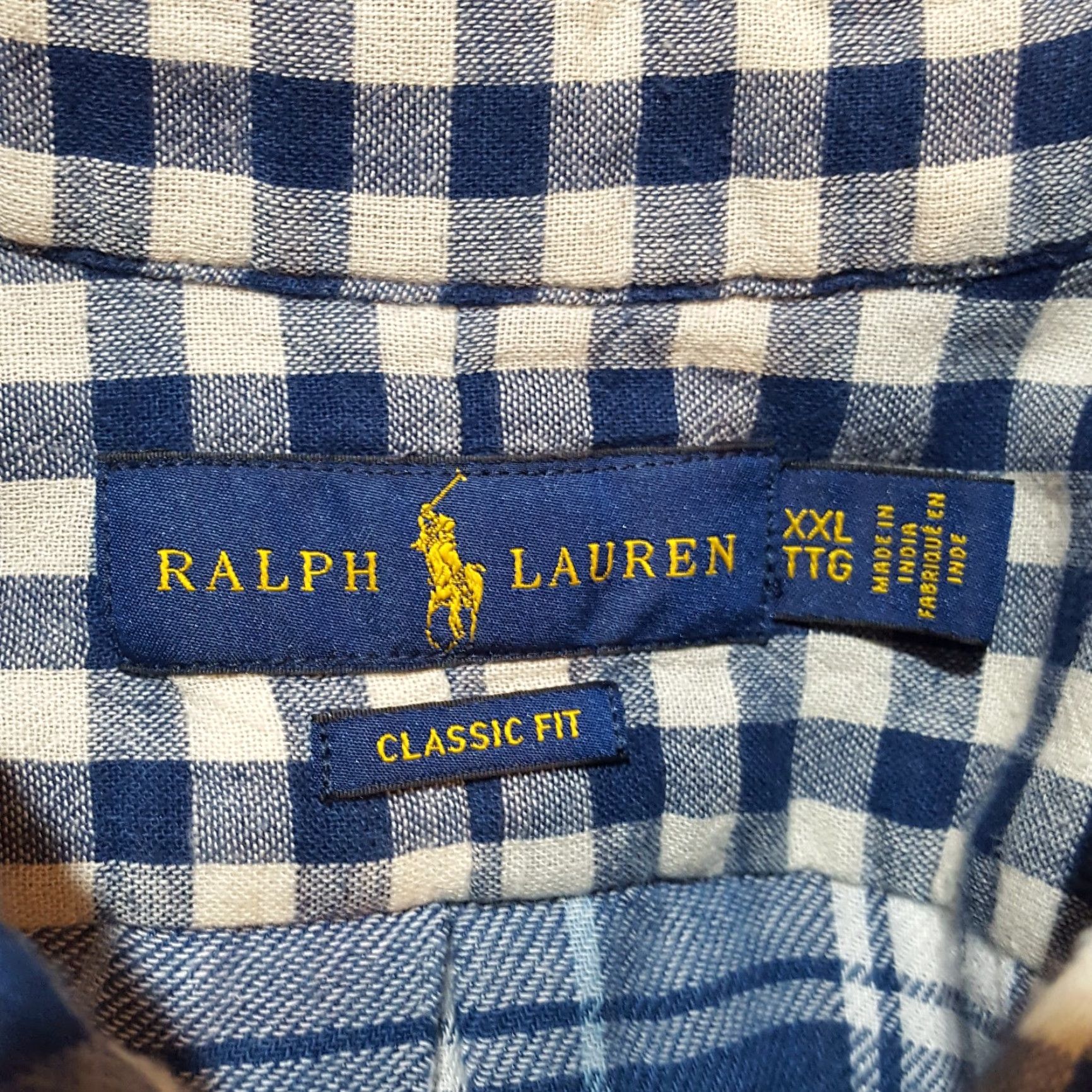 Ralph Lauren VINTAGE Ralph Lauren Button-Up Shirt Plaid Flannel Gingham Mens 2XL Blue Cotton 90s Preppy Collar Shirt Mens Size US XXL / EU 58 / 5 - 6 Thumbnail