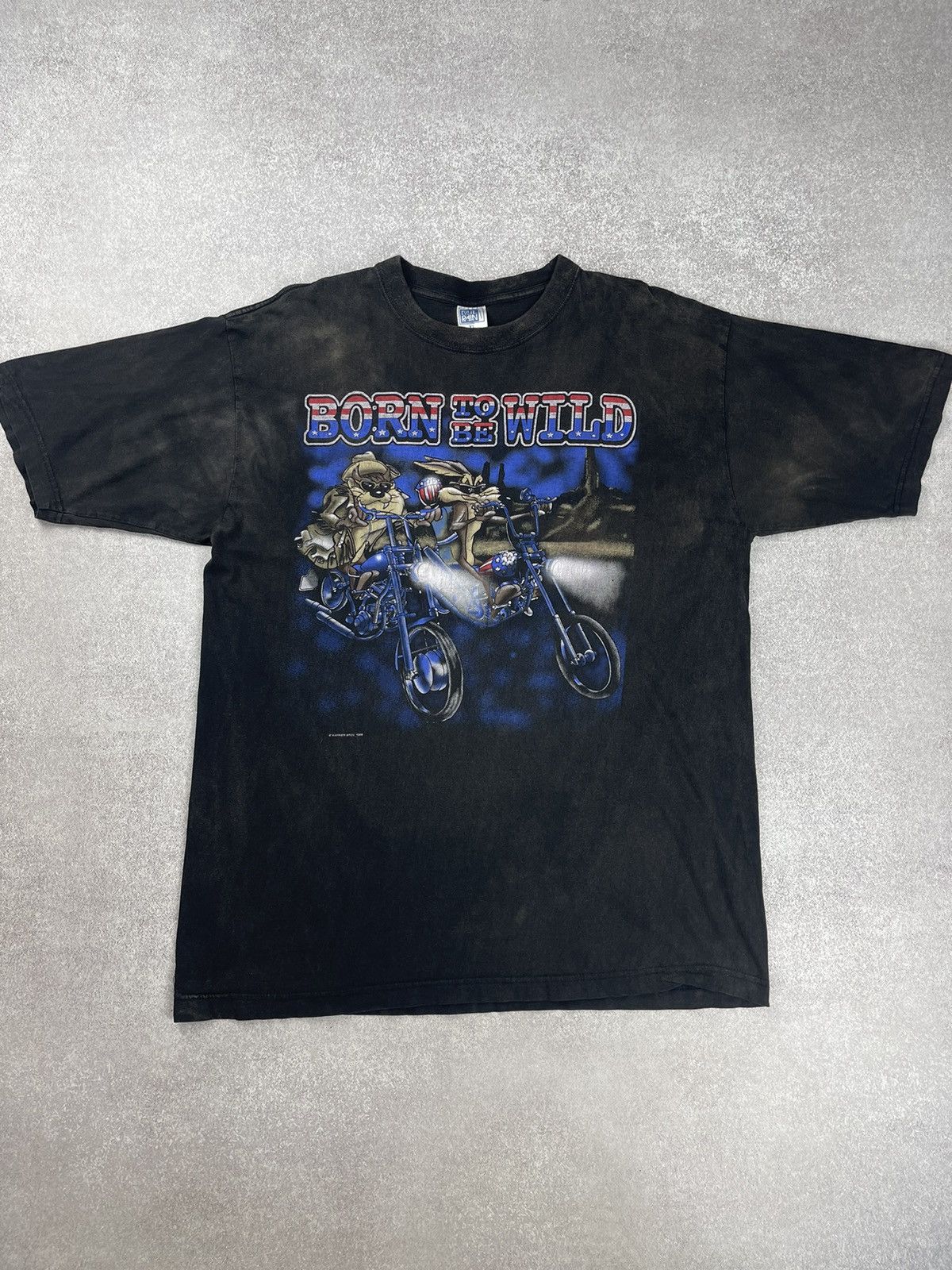 Warner Bros Vintage 1996 Warner Bros Born To Be Wild T-Shirt Size XL Size US XL / EU 56 / 4 - 1 Thumbnail