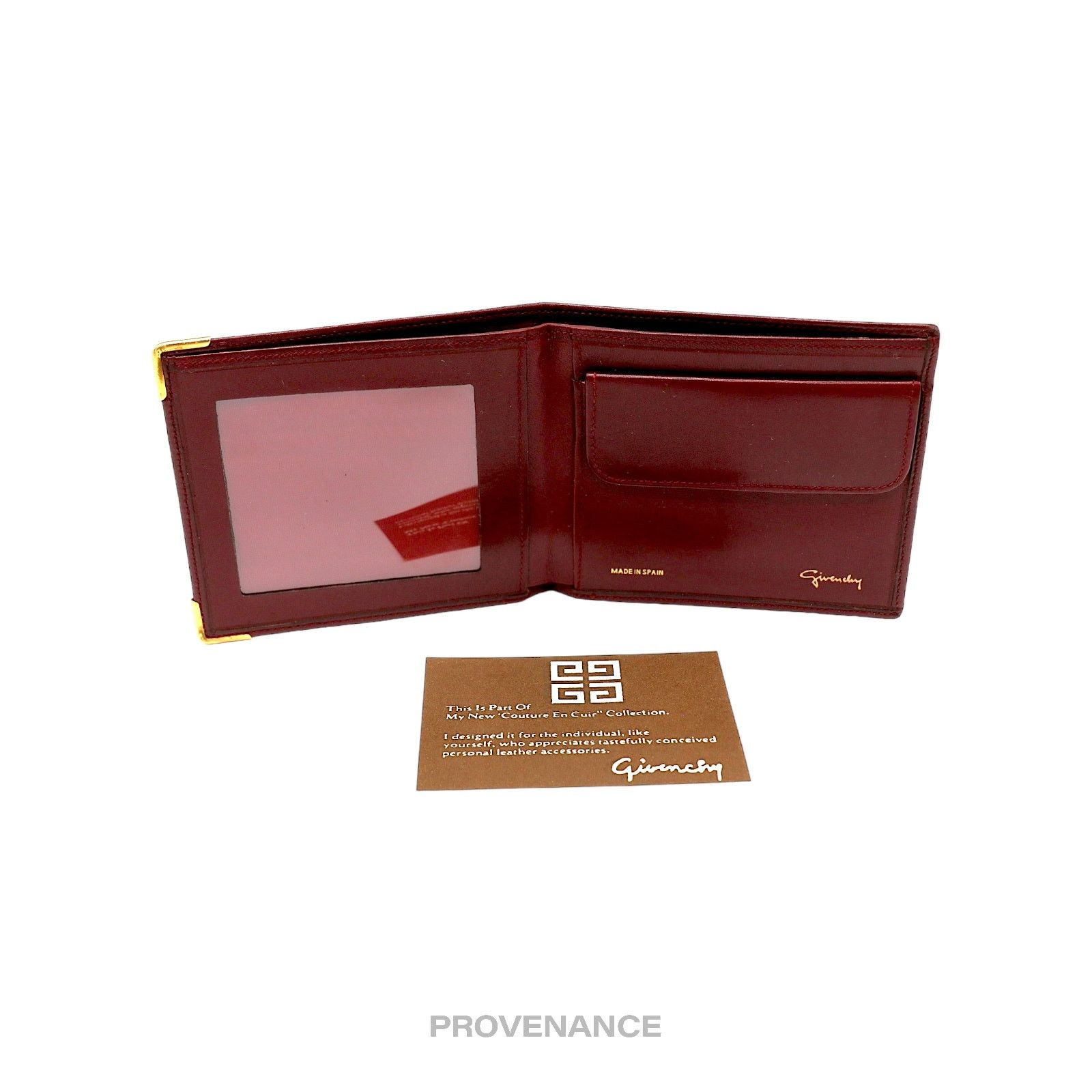 Givenchy 🔴 Givenchy Logo Bifold Wallet - Red Leather Size ONE SIZE - 6 Thumbnail