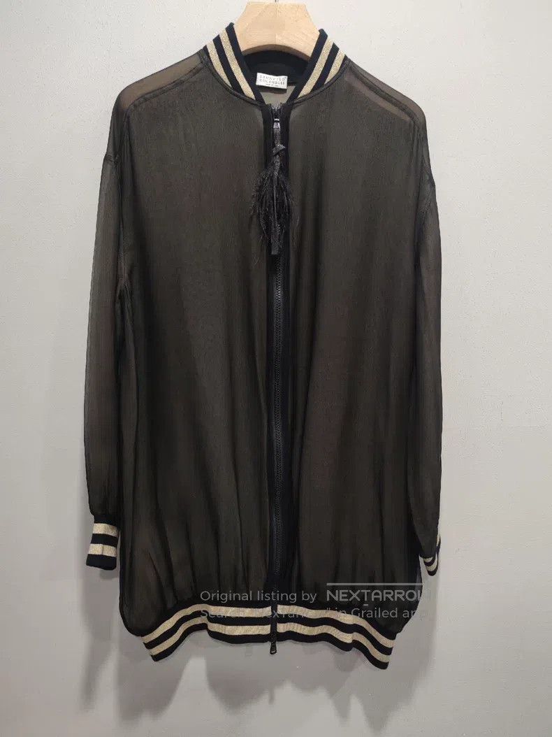 Brunello Cucinelli Brunello Cucinelli Sequin silk lightweight jacket Size S / US 4 / IT 40 - 1 Thumbnail