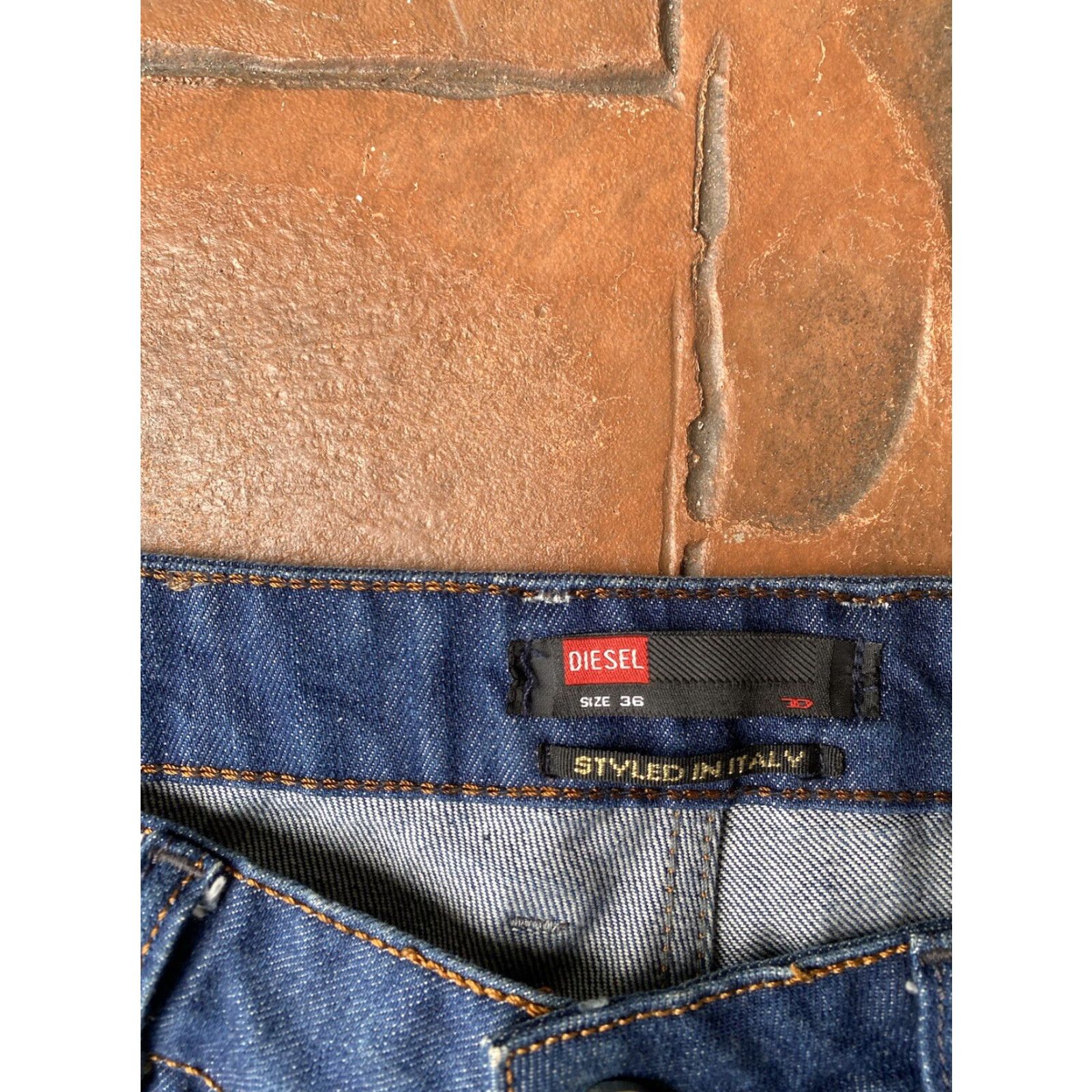 Diesel Diesel Jeans Bootcut Button-Fly Dark Wash Denim 36 Mens Blue Distressed Italy 5-Pocket Design Size US 36 / EU 52 - 2 Thumbnail