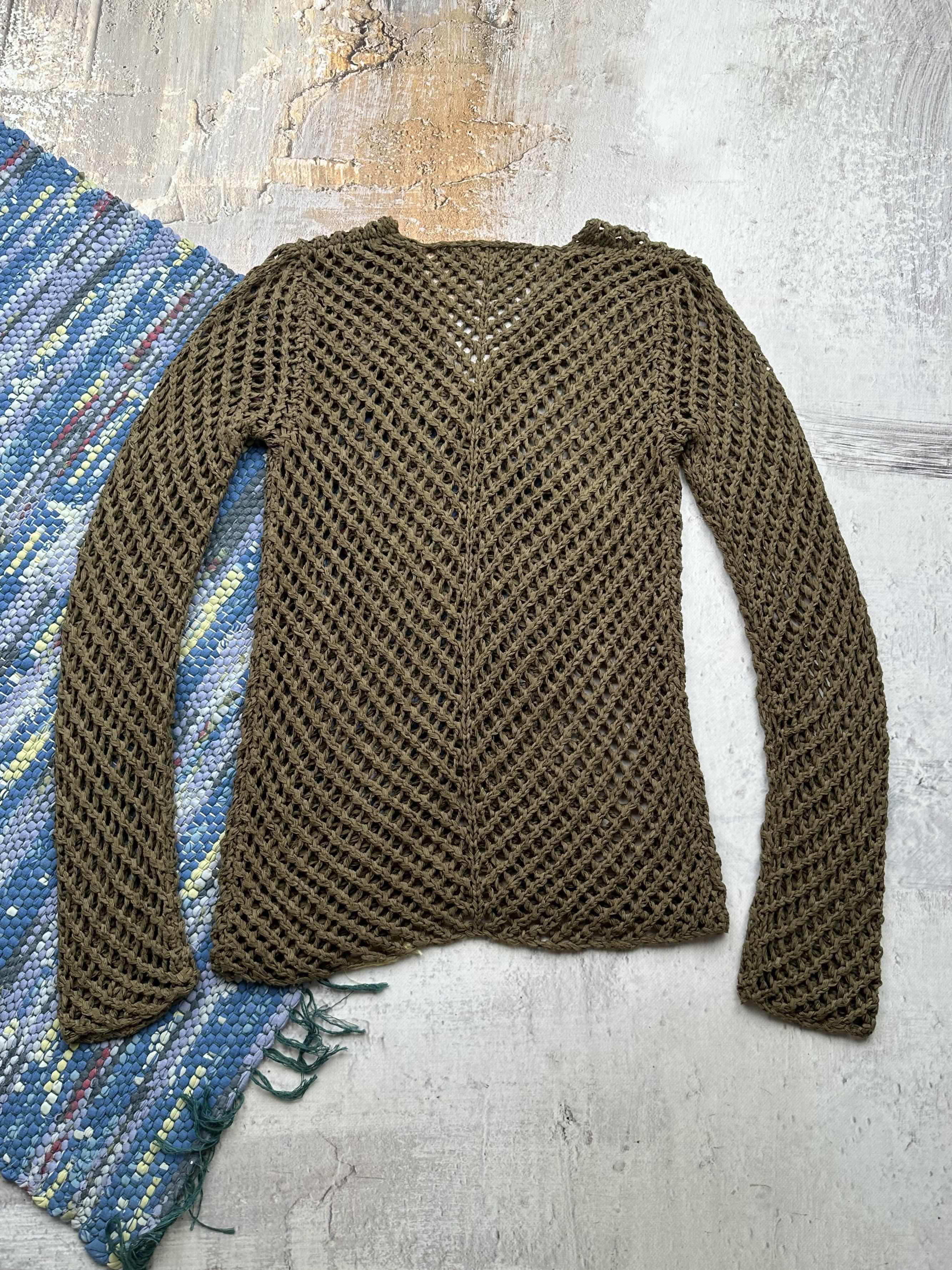 Japanese Brand Vintage Mesh Sweater A363D15(444) Size M / US 6-8 / IT 42-44 - 5 Thumbnail