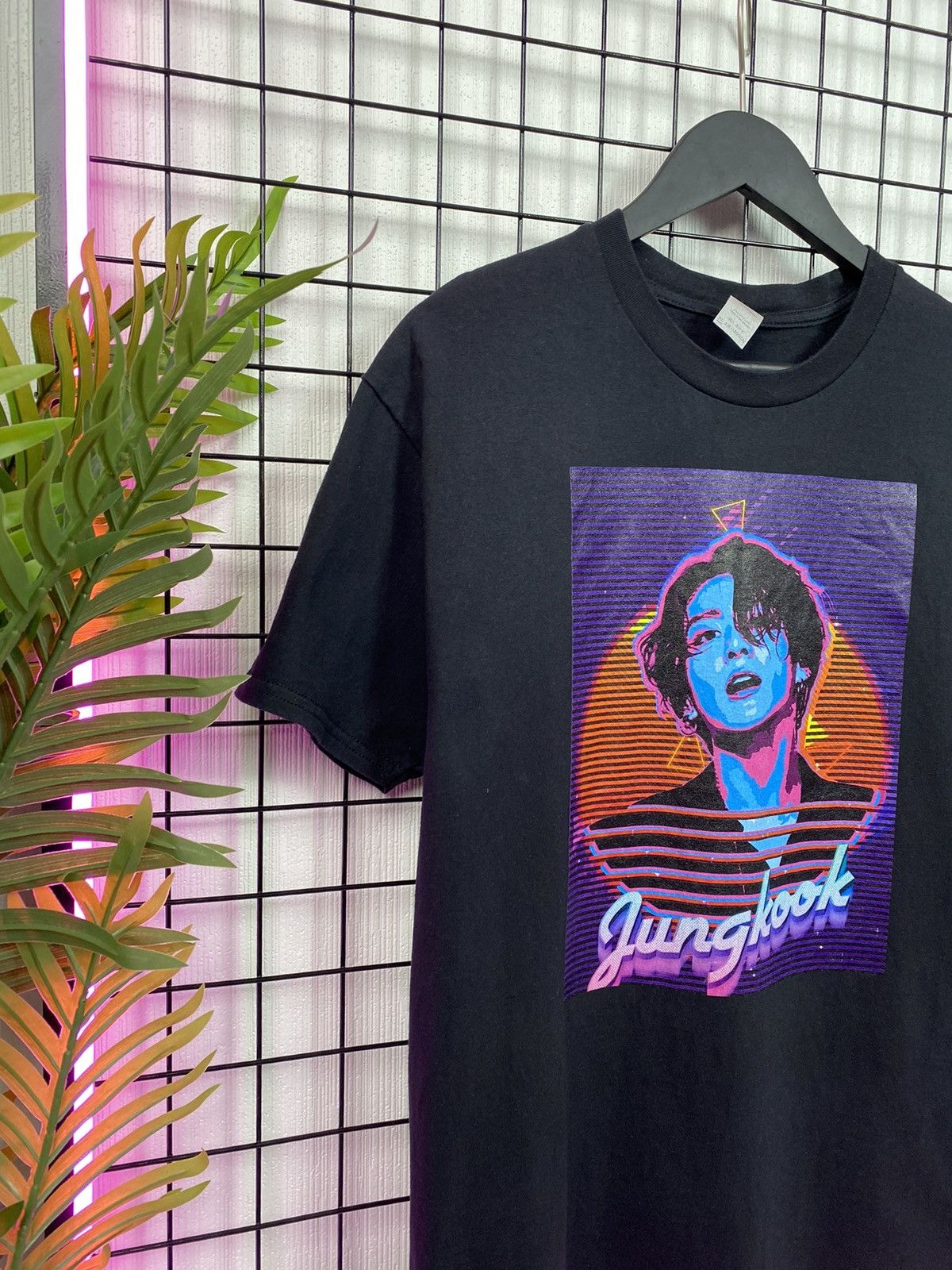 Other Rare Jungkook T shirt BTS K Pop Men Black XL Size US XL / EU 56 / 4 - 5 Thumbnail