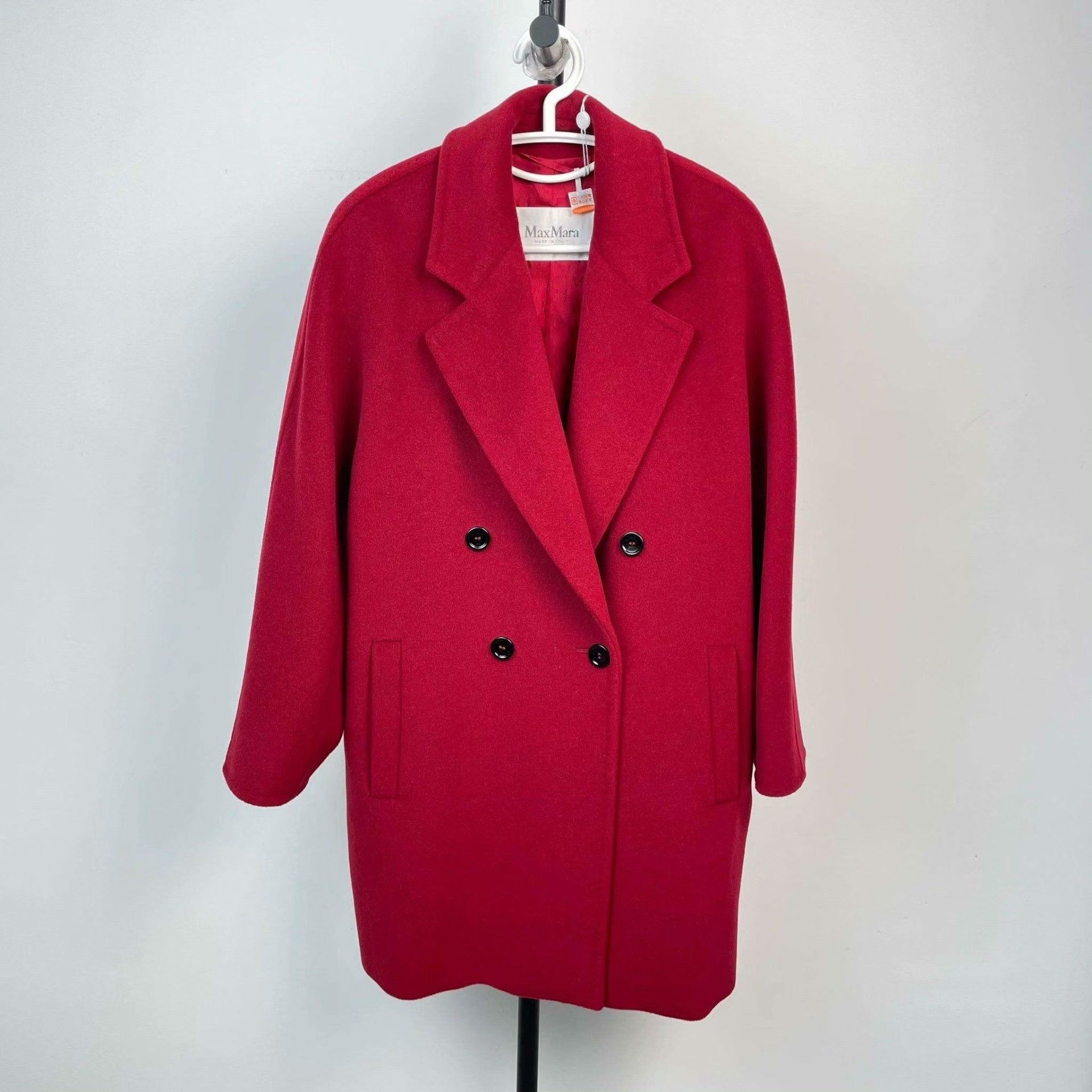 Max Mara Max Mara Wool Red Coat XS Women Size XS / US 0-2 / IT 36-38 - 1 Thumbnail