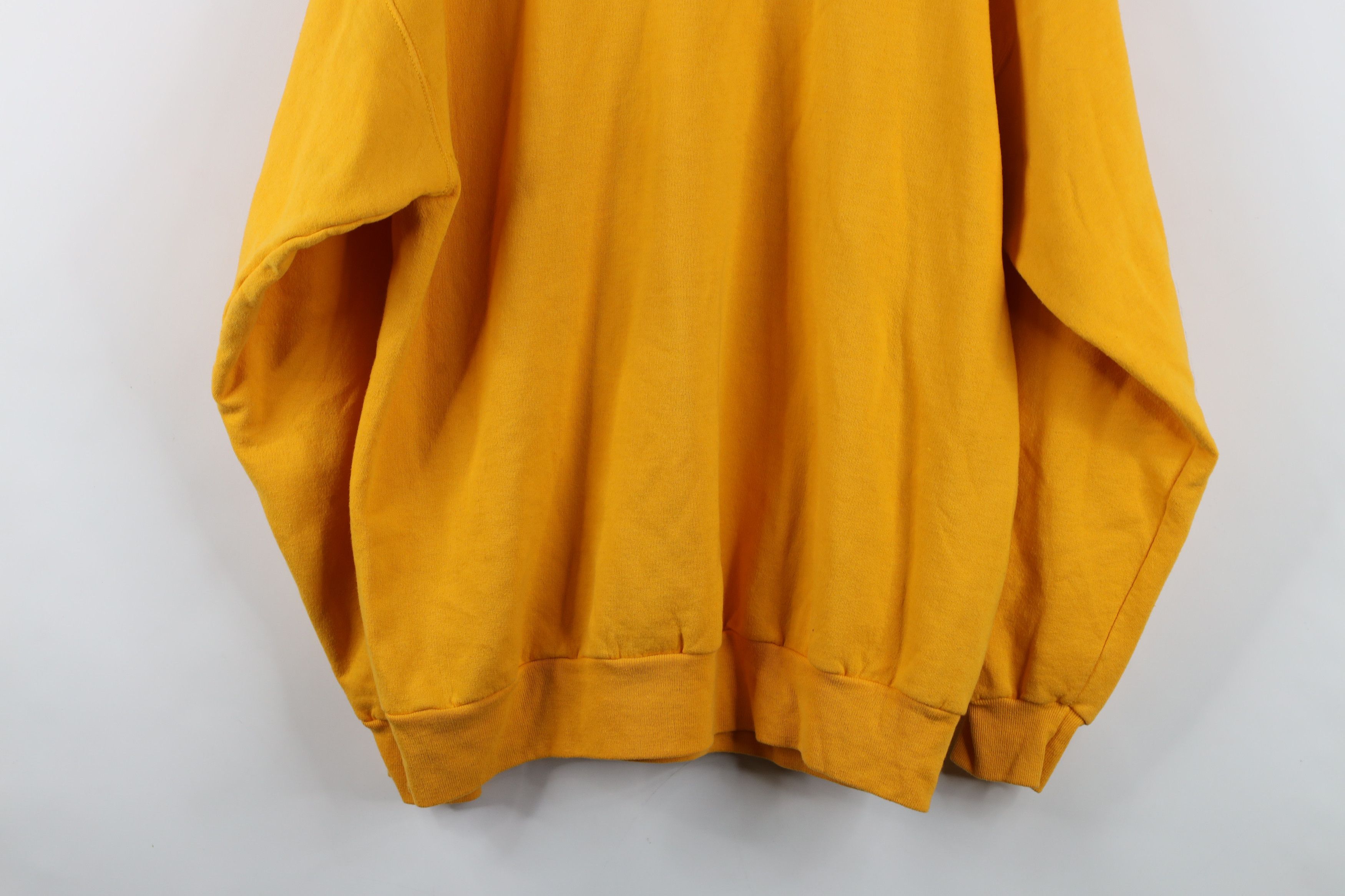 Vintage Vintage 90s Y2K Streetwear Blank Crewneck Sweatshirt Yellow Size US L / EU 52-54 / 3 - 12 Thumbnail