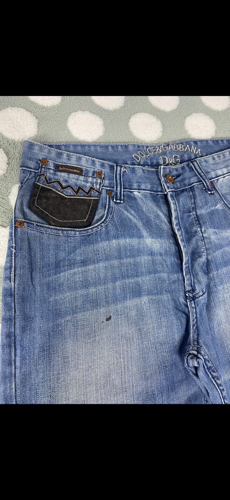 Dolce & Gabbana VINTAGE Y2K-era DOLCE &GABBANA JEANS BUTTONFLY Size US 34 / EU 50 - 11 Thumbnail