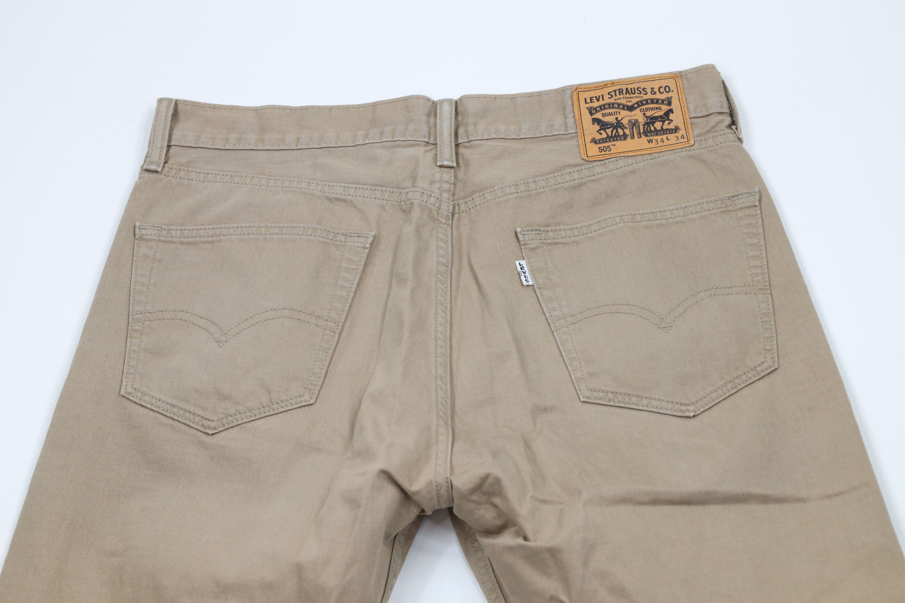 Levi's × Vintage Vintage Y2K Levis 505 Regular Fit Denim Jeans Brown Cotton Size US 34 / EU 50 - 10 Thumbnail