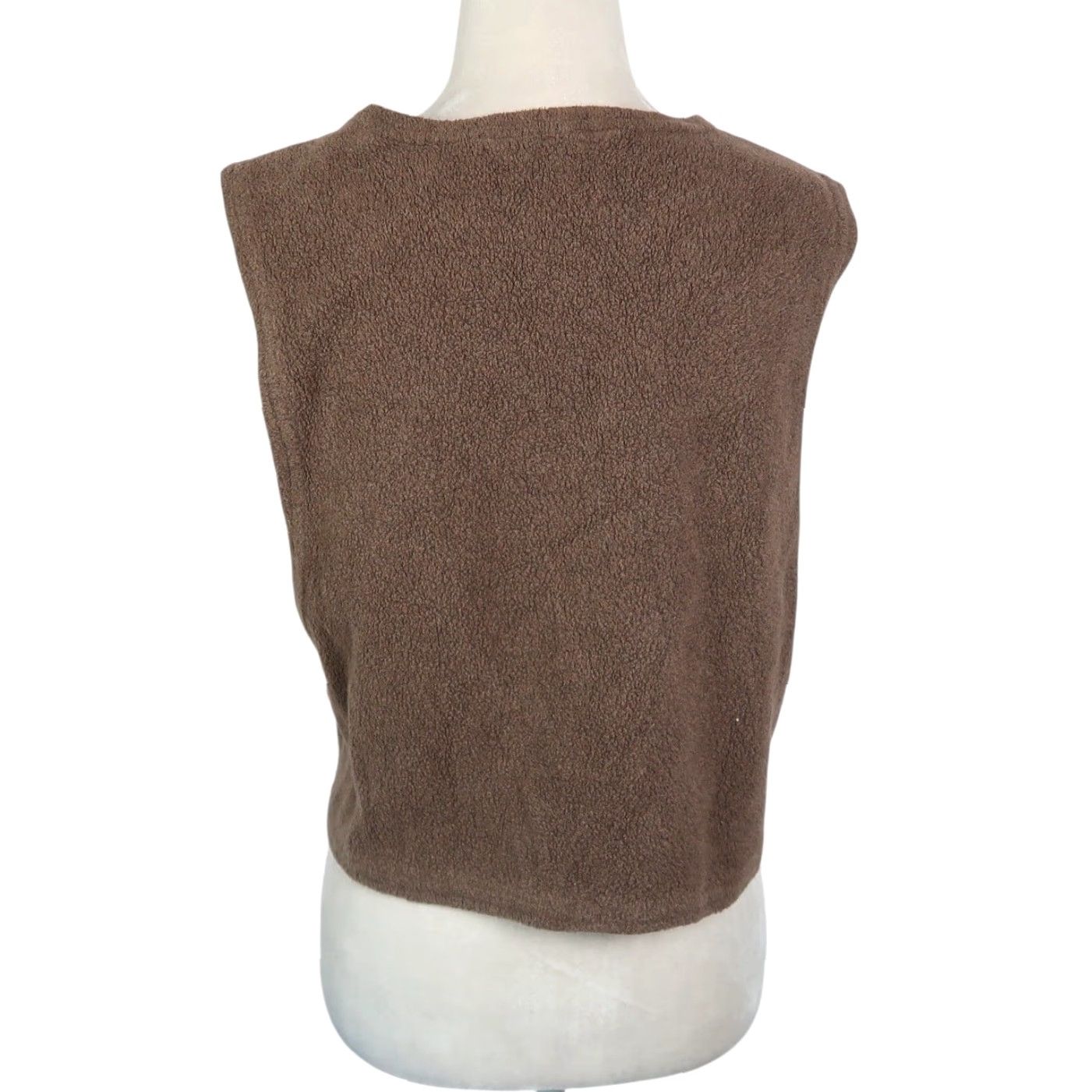 CO VINTAGE 90s Pure Outdoor Clothing Co Brown Fleece Vest M Women Sleeveless Button Front Short Jacket/Coat Casual Bohemian 90s Size M / US 6-8 / IT 42-44 - 4 Thumbnail