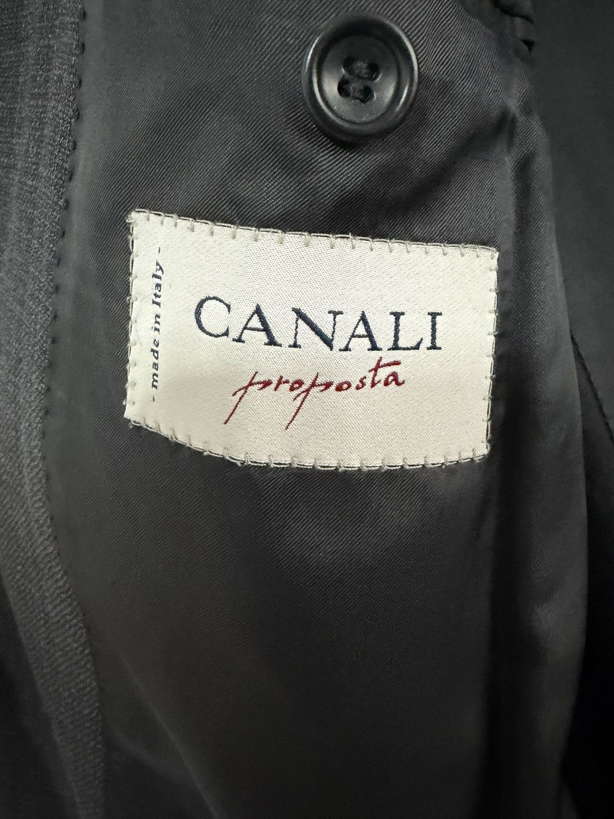 Canali Canali Proposta Blazer Grey Loro Piana Wool, Made in Italy Size 54R - 6 Thumbnail