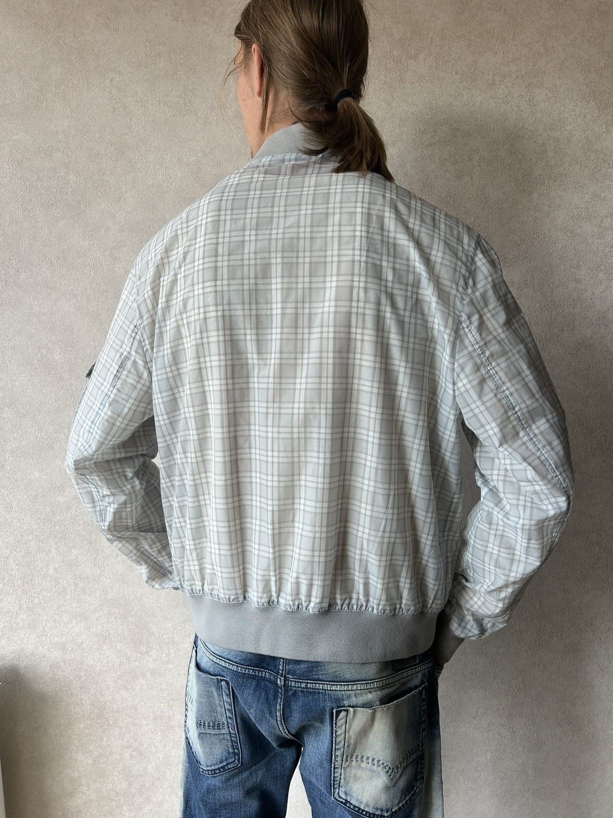 Hermes Vintage Hermès Check Pattern Bomber Jacket Plaid Lightweight Size US L / EU 52-54 / 3 - 4 Thumbnail