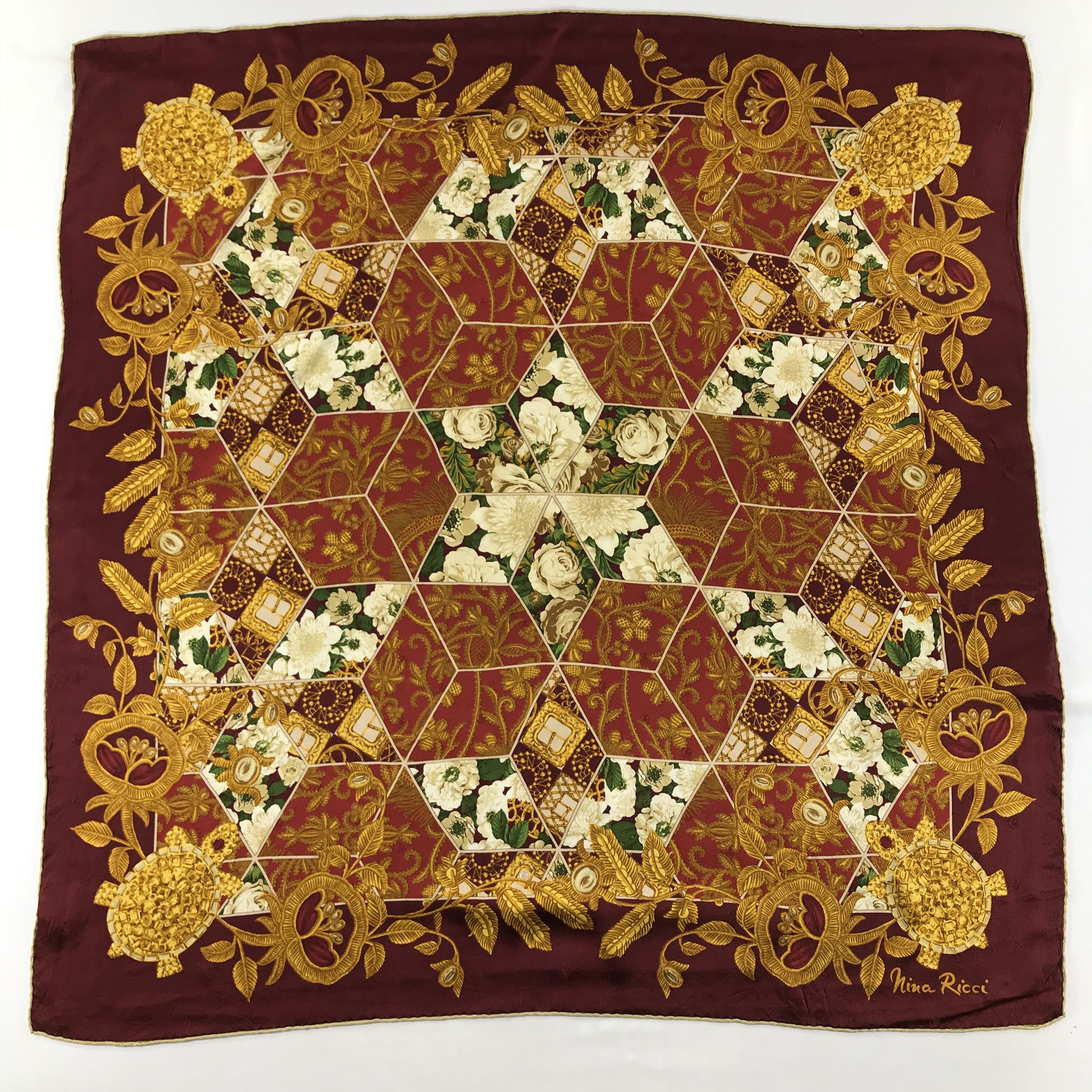Nina Ricci × Vintage Vintage Nina Ricci Silk Scarf Size ONE SIZE - 2 Thumbnail