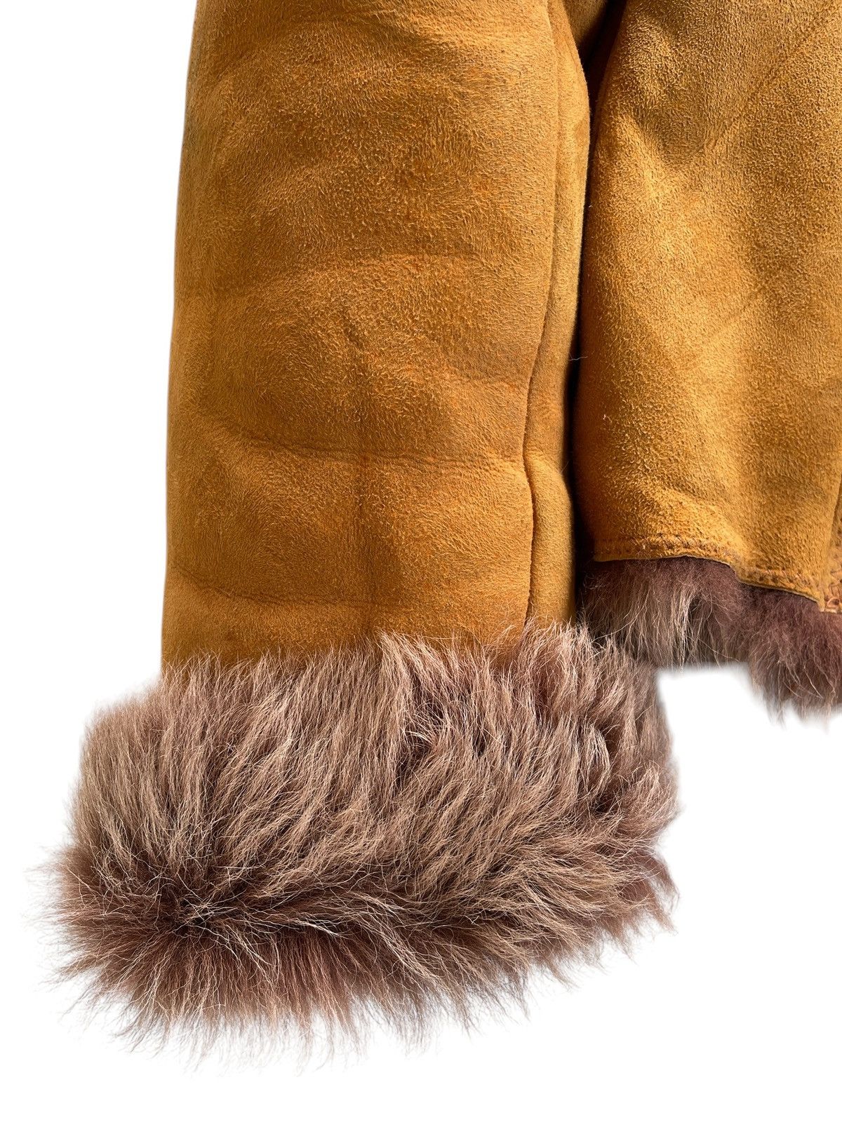 Vintage Cerchio Lambskin Suede Leather Fur Jacket Size M / US 6-8 / IT 42-44 - 12 Thumbnail