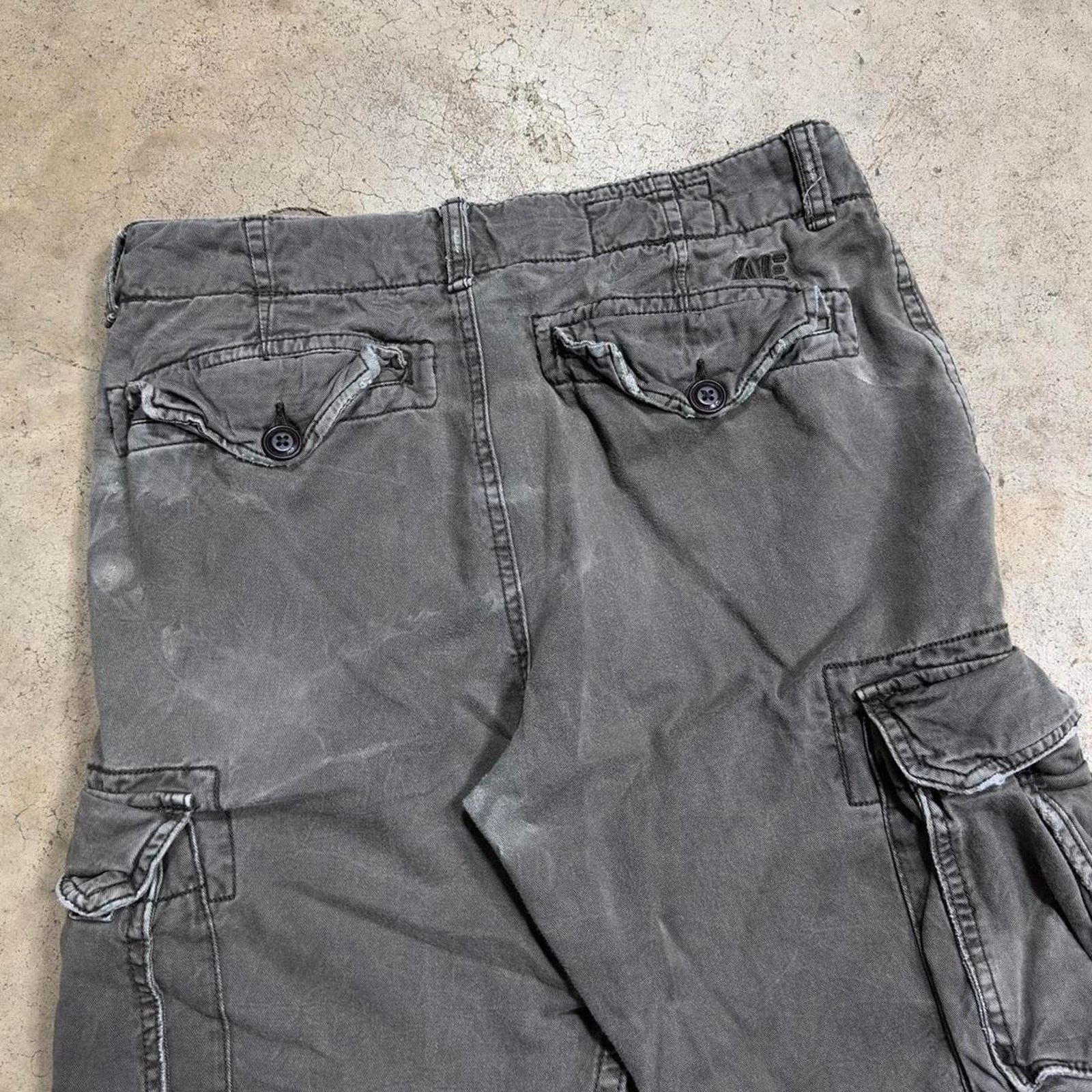 Vintage Y2K Low Rise Faded Forest Green Tactical Utility Cargo Pants Size US 32 / EU 48 - 3 Thumbnail