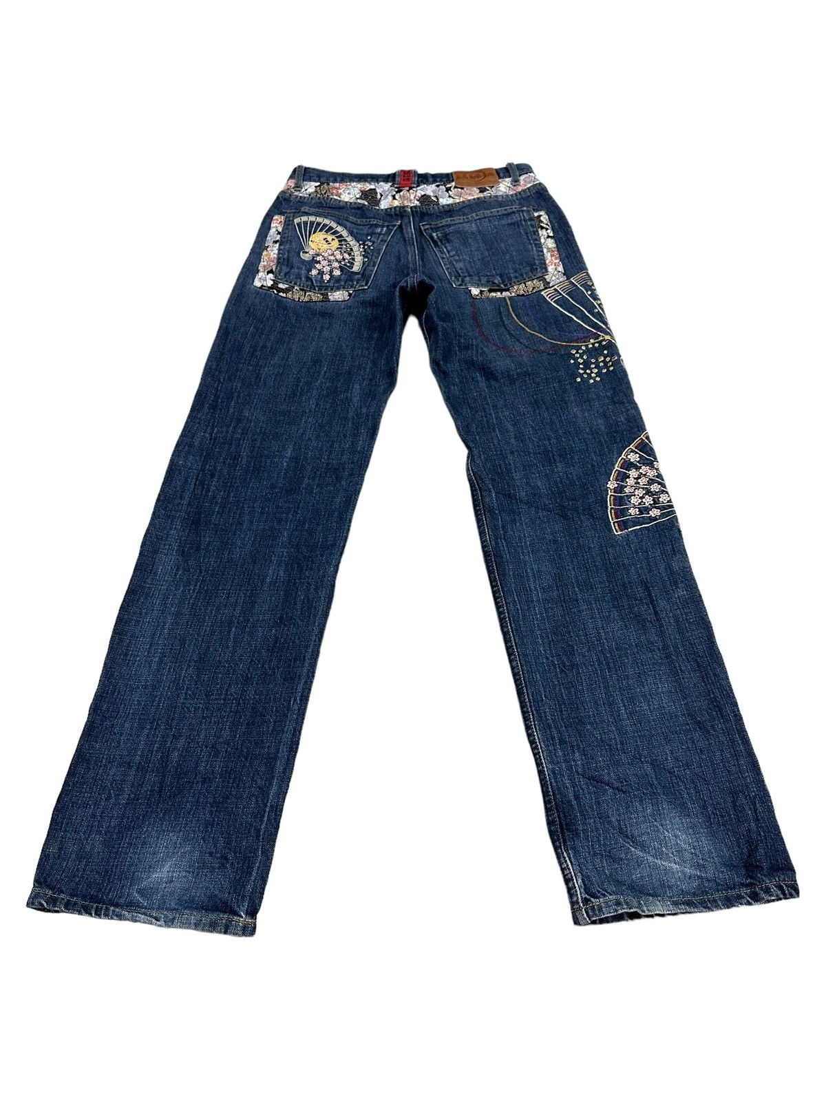 Japanese Brand KARAKURI EMBROIDERY DENIM JEANS Size US 30 / EU 46 - 9 Thumbnail