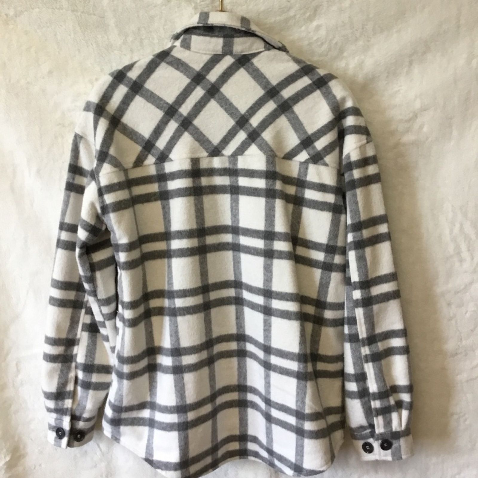 Other Thread & Supply Grey White Plaid Button Lined Jacket Size XS / US 0-2 / IT 36-38 - 11 Thumbnail