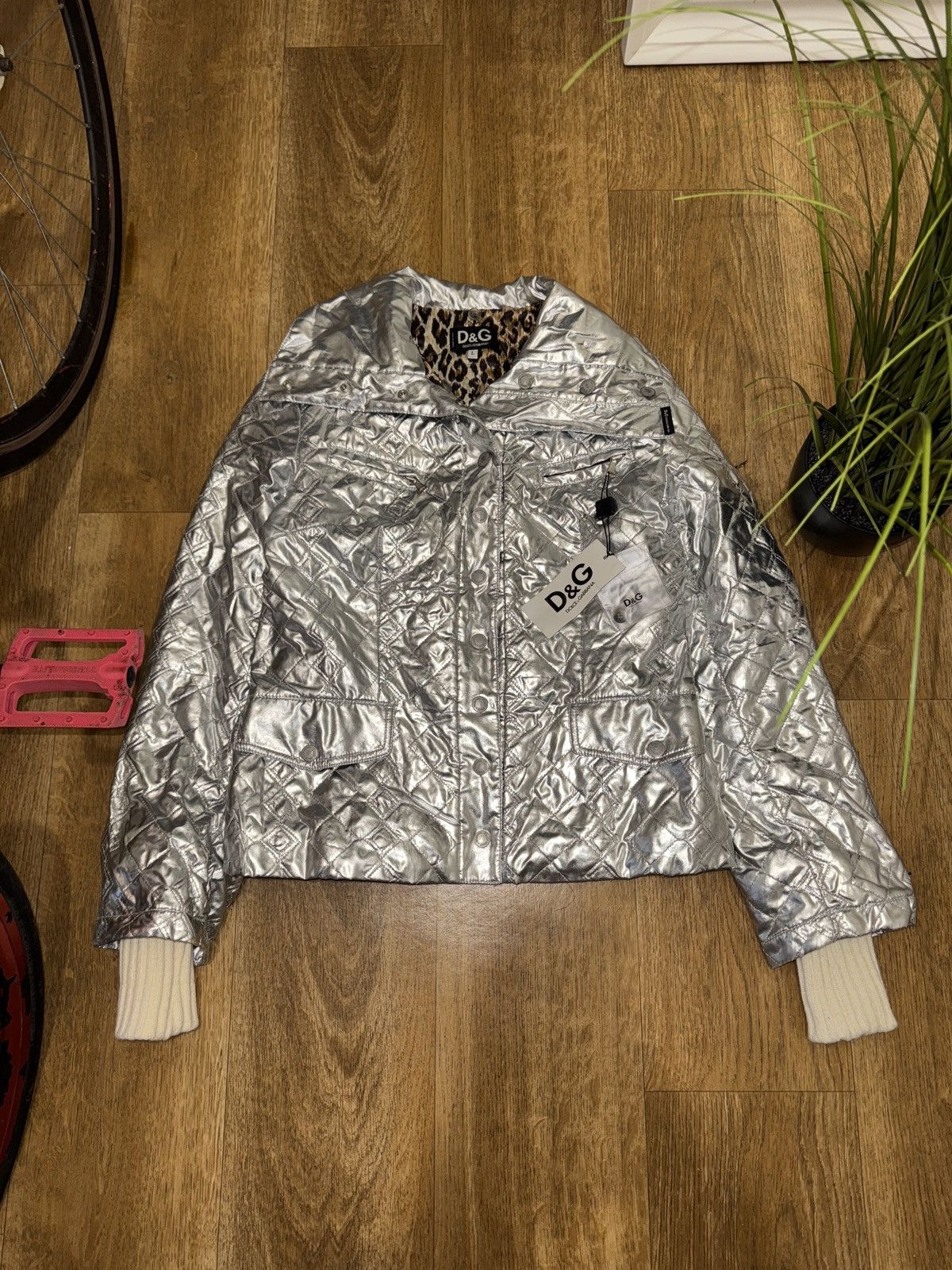 Dolce & Gabbana DOLCE & GABBANA VINTAGE METALLIC AVANT GARDE JACKET Size L / US 10 / IT 46 - 2 Thumbnail