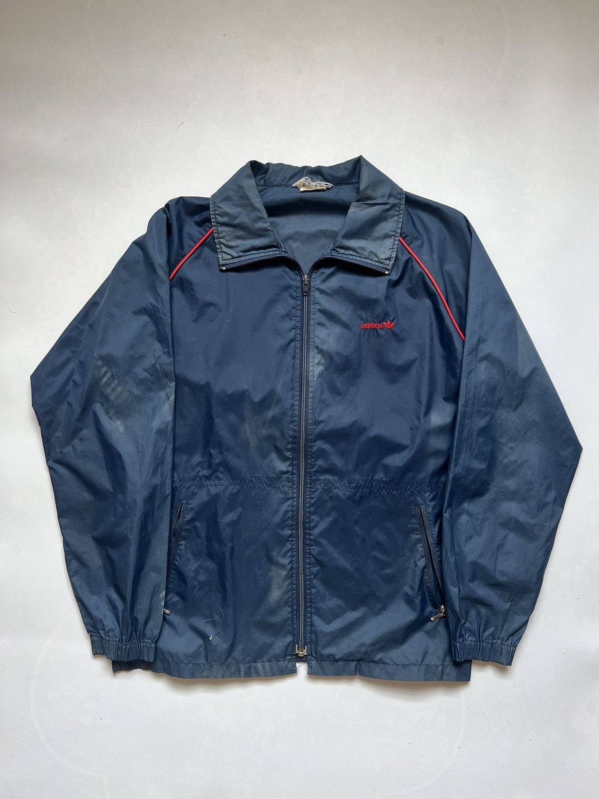 Adidas 80's Adidas Descente 3 Stripes Sunfaded Vintage Jacket Size US L / EU 52-54 / 3 - 1 Thumbnail