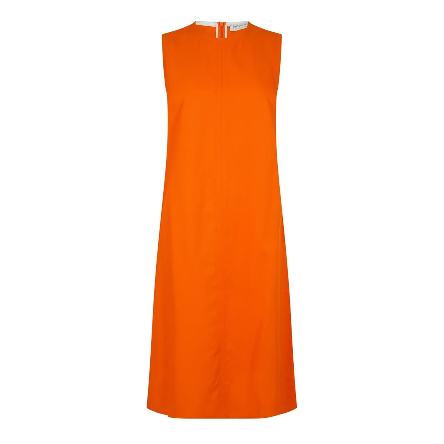 Bottega Veneta Bottega Veneta Crew Neck Midi Dress in Orange Size XXS / US 00 / IT 34 - 1 Thumbnail