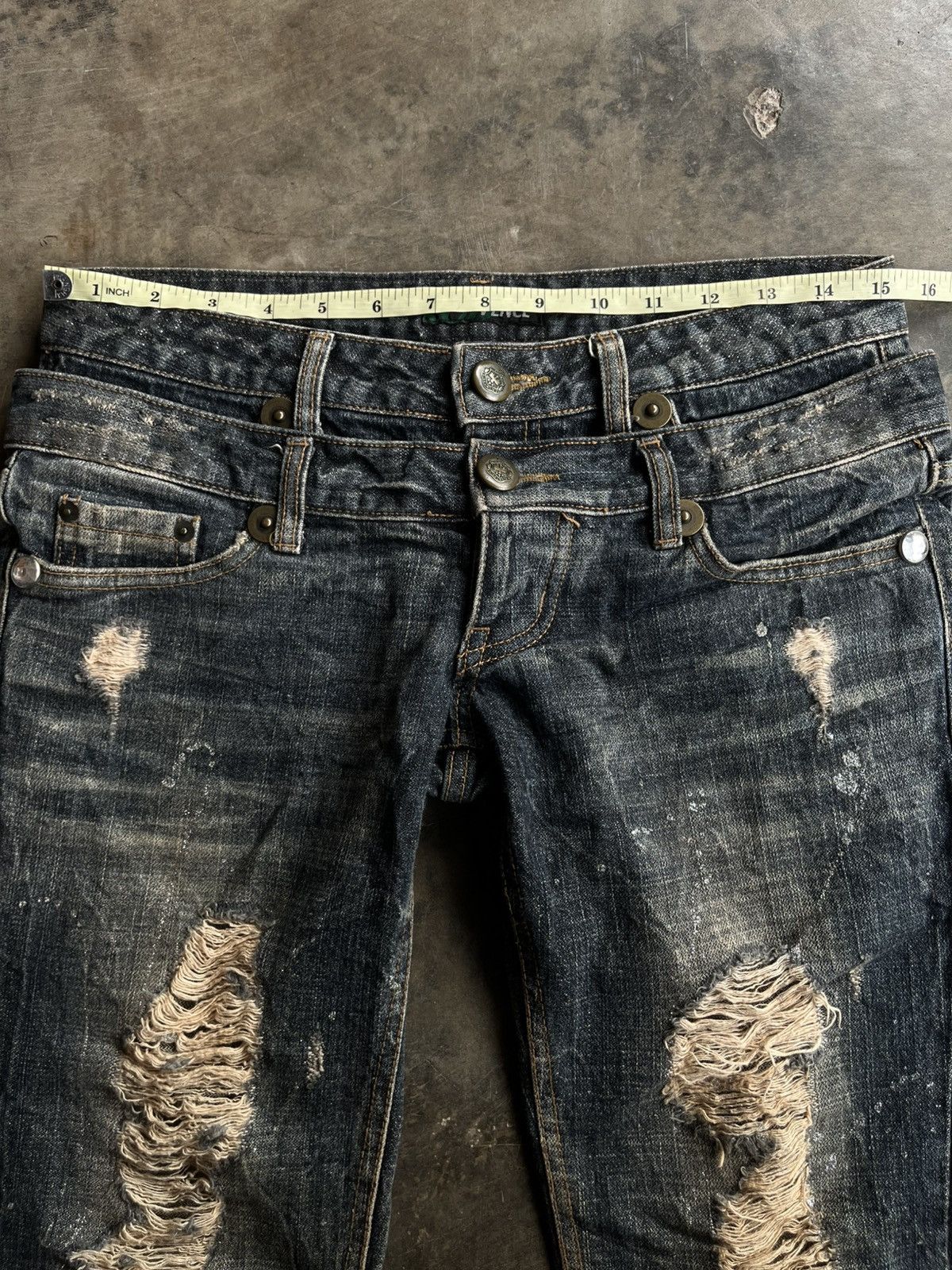 Isamu Katayama Backlash 2000s JAPANESE VENCE DISTRESSED FLARE BOOTCUT PANTS DENIM Size US 29 - 13 Thumbnail