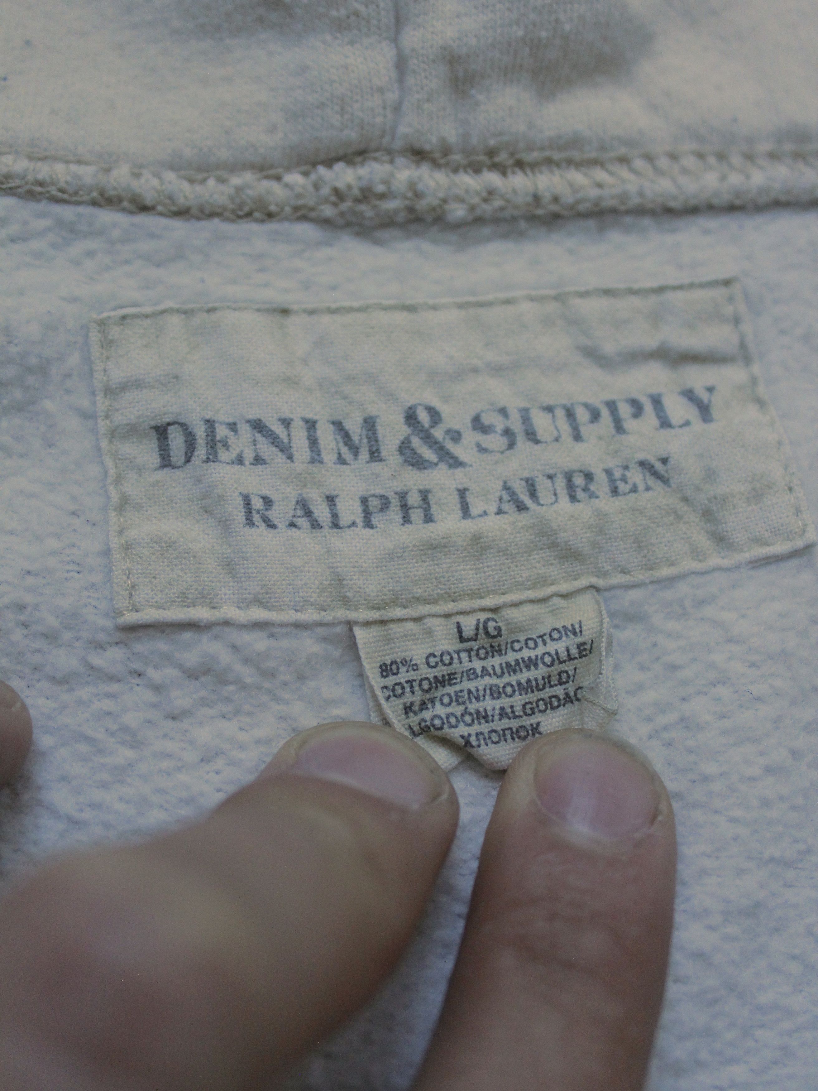 Denim & Supply Ralph Lauren × Polo Ralph Lauren × Vintage VINTAGE RALPH LAUREN DENIM & SUPPLY BEIGE ZIP HOODIE L Size US L / EU 52-54 / 3 - 10 Thumbnail