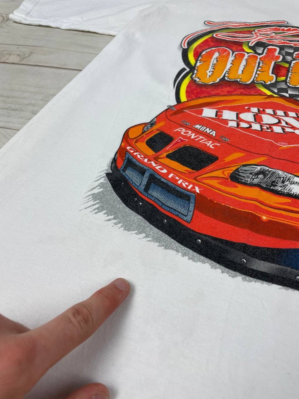 NASCAR Vintage Tony Steward 2002 Nascar Out In Front T-Shirt Size US XL / EU 56 / 4 - 7 Thumbnail