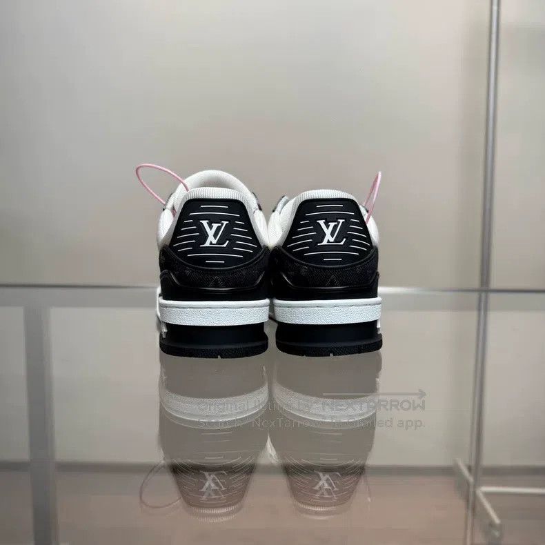 Louis Vuitton Louis Vuitton Trainer Black and White Denim shoes Size US 6 / IT 36 - 3 Thumbnail