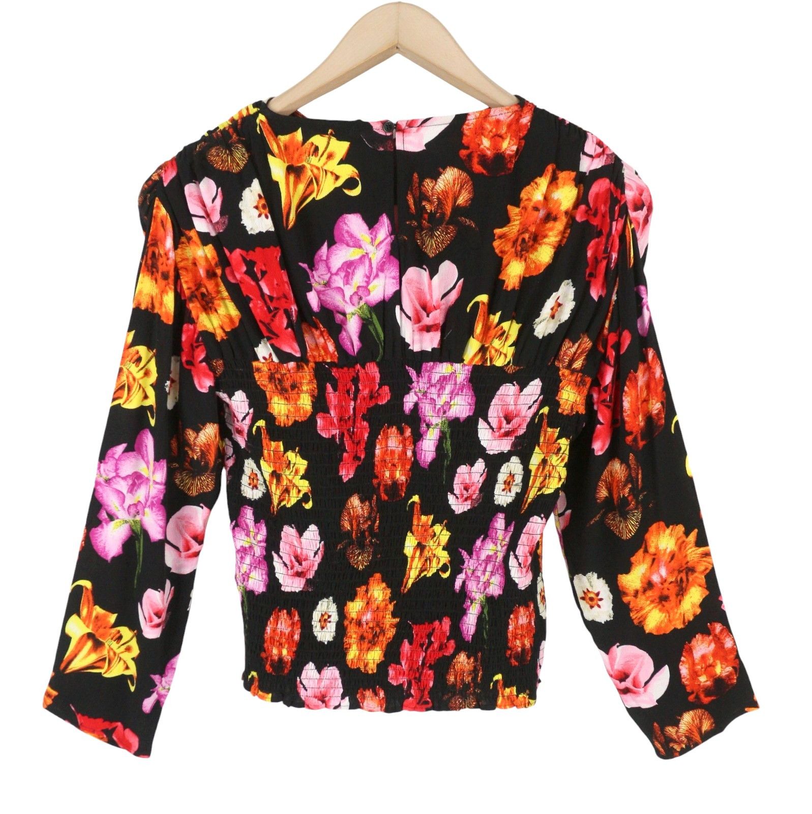 Desigual BLUS ROSA L Colourful Floral Cropped Blouse 88936 Size L / US 10 / IT 46 - 5 Thumbnail