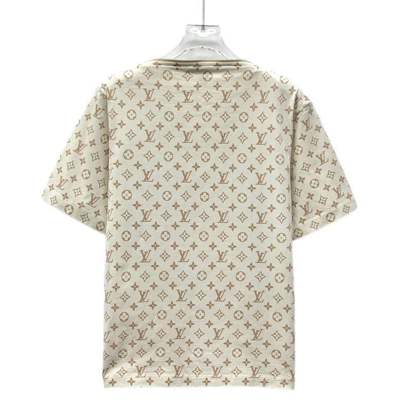 Louis Vuitton Louis Vuitton 24 beige logo presbyopic cotton drop shoulde Size M / US 6-8 / IT 42-44 - 2 Thumbnail