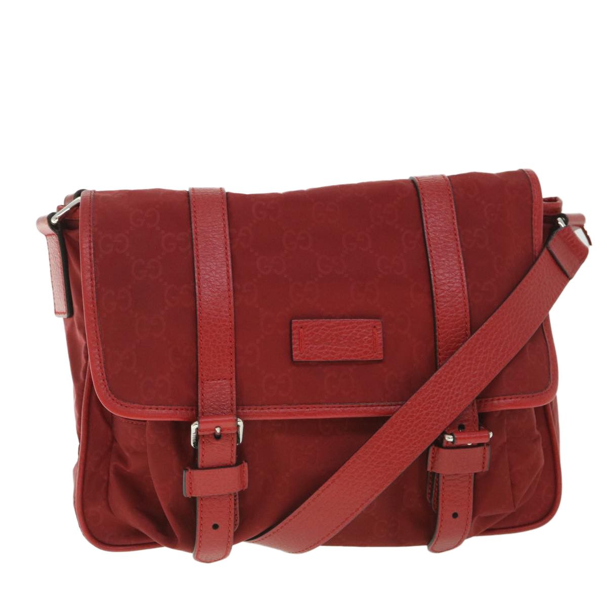 Gucci -- Red Canvas Shoulder Bag (Pre-Owned) Size ONE SIZE - 1 Thumbnail