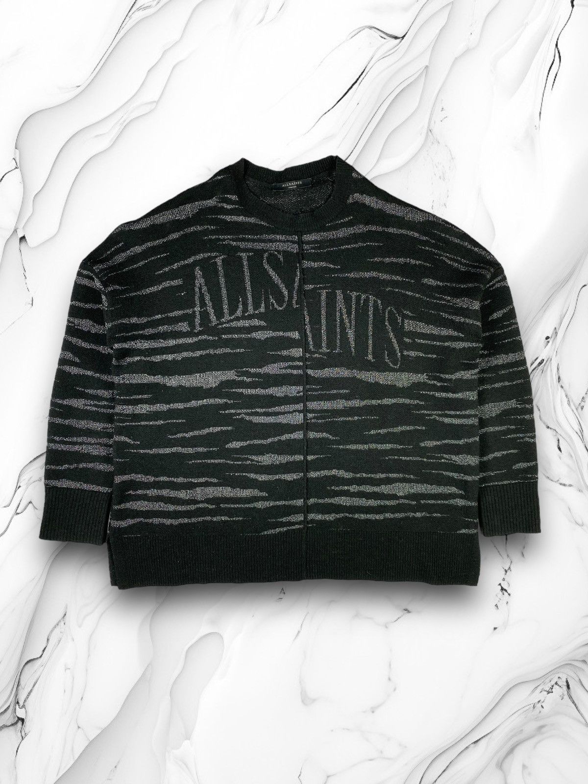 Allsaints Luxury Allsaints Designer Big Logo Sweater Sweatshirt Size S / US 4 / IT 40 - 1 Thumbnail