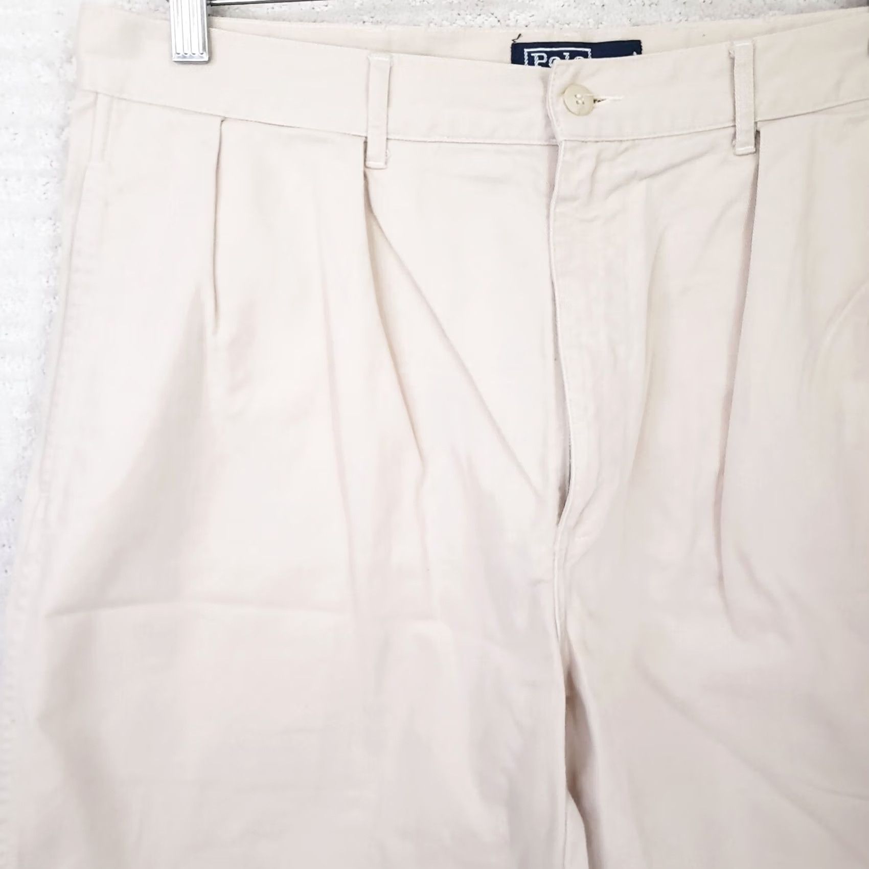 Polo Ralph Lauren Polo Ralph Lauren Shorts Mens 34 Beige Pleated Chino Cotton Twill Zip Button Logo Pockets 9in Inseam Regular Size US S / EU 44-46 / 1 - 2 Thumbnail