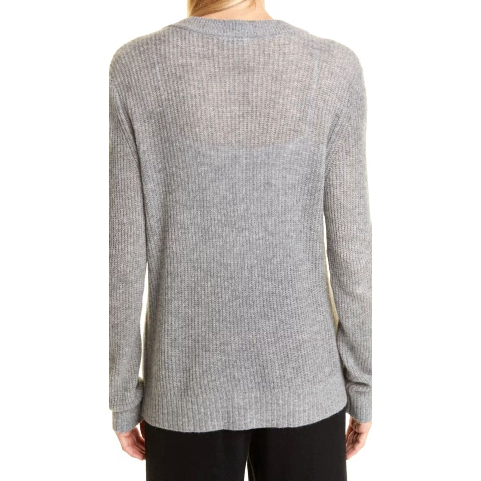 ATM Anthony Thomas Melillo ATM Anthony Thomas Melillo 100% Cashmere Cardigan Heather Fog Women's M Knit V-Neck Long Sleeve Cardigan Size M / US 6-8 / IT 42-44 - 2 Thumbnail
