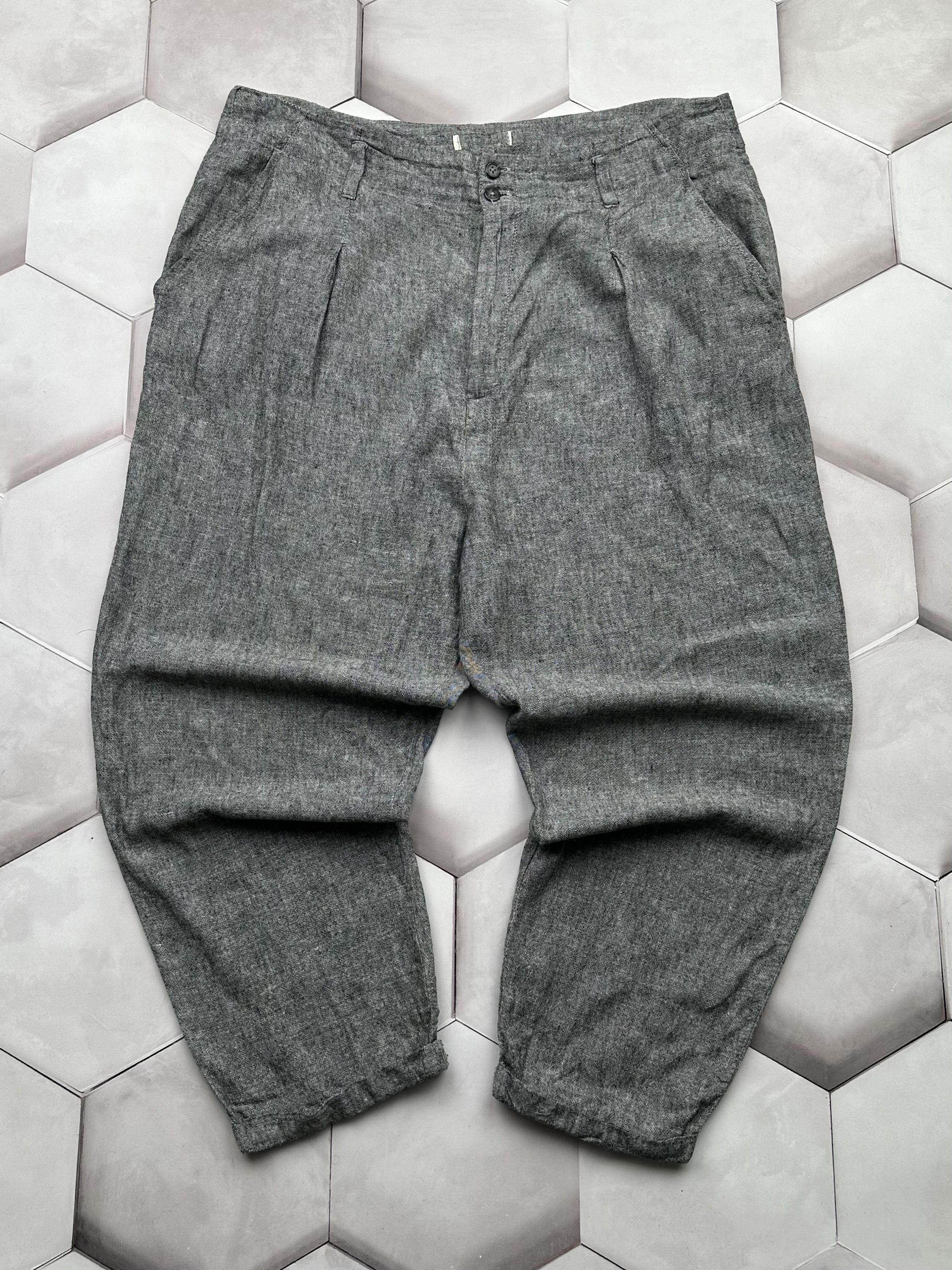 image of Avant Garde x Vintage Linen Parachute Pants in Grey, Men's (Size 38)