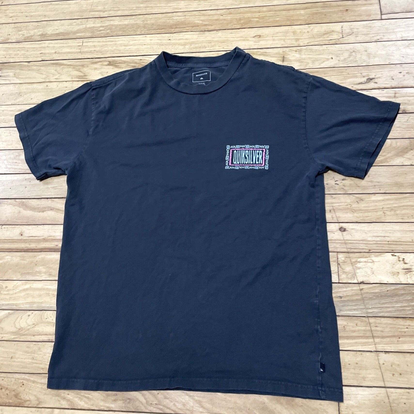 Quiksilver Quiksilver Shirt Men S Oversized Black Purple Aqua Beach Skate Wave Graphic Tee Shirt Size US S / EU 44-46 / 1 - 4 Thumbnail