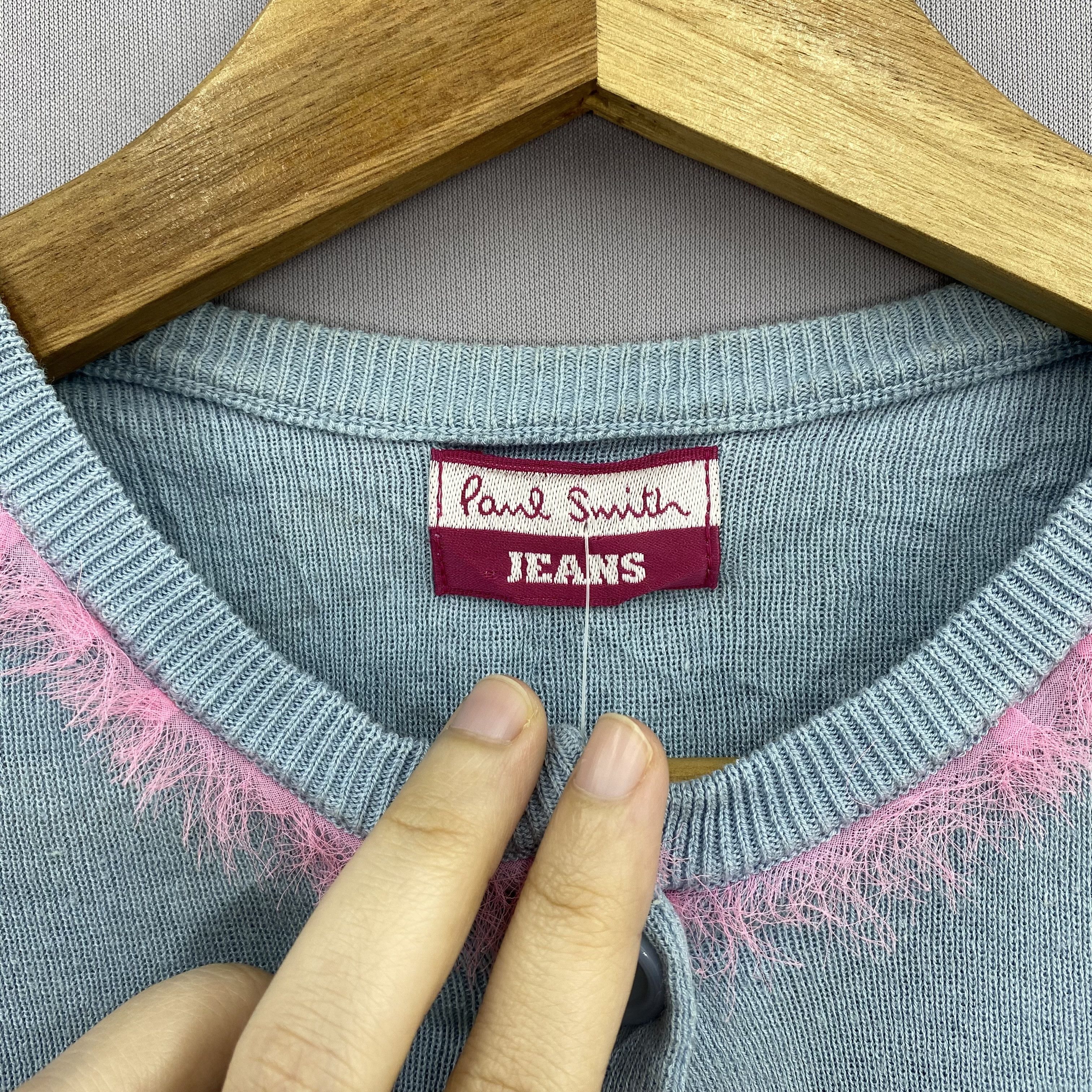Paul Smith Vintage Y2K Paul Smith Knit Cardigan Sweater Fuzzy Trim Size XS / US 0-2 / IT 36-38 - 5 Thumbnail