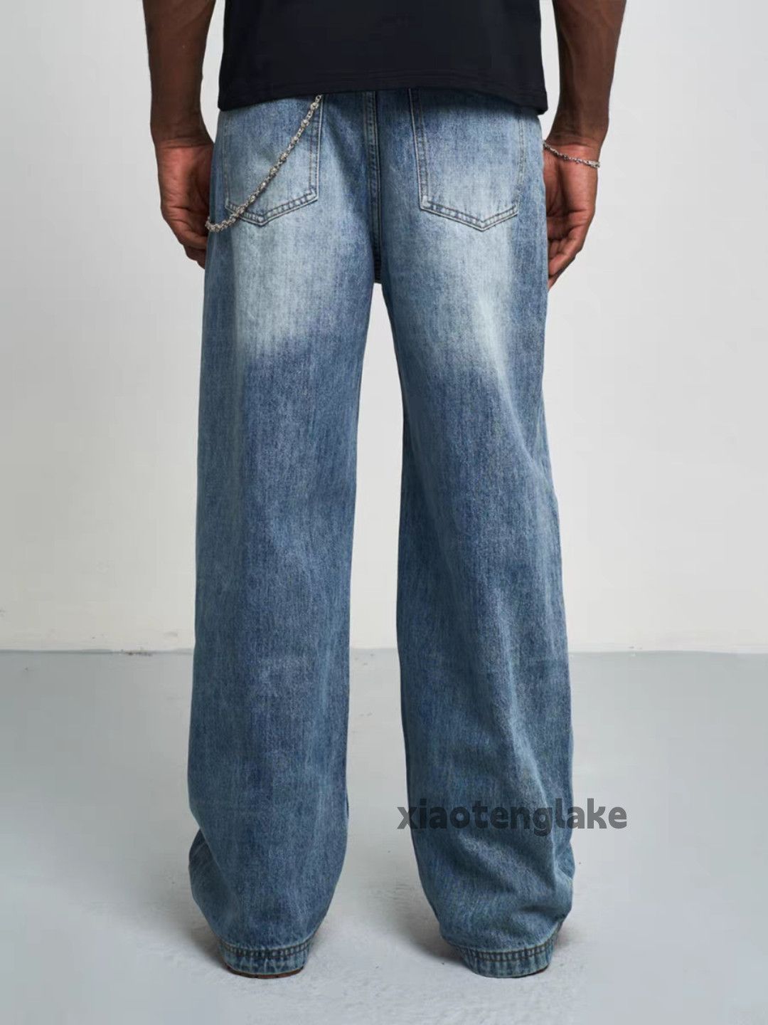 Jean × Vintage washed faded cleanfit yuppie loose baggy work jeans Size US 32 / EU 48 - 4 Thumbnail