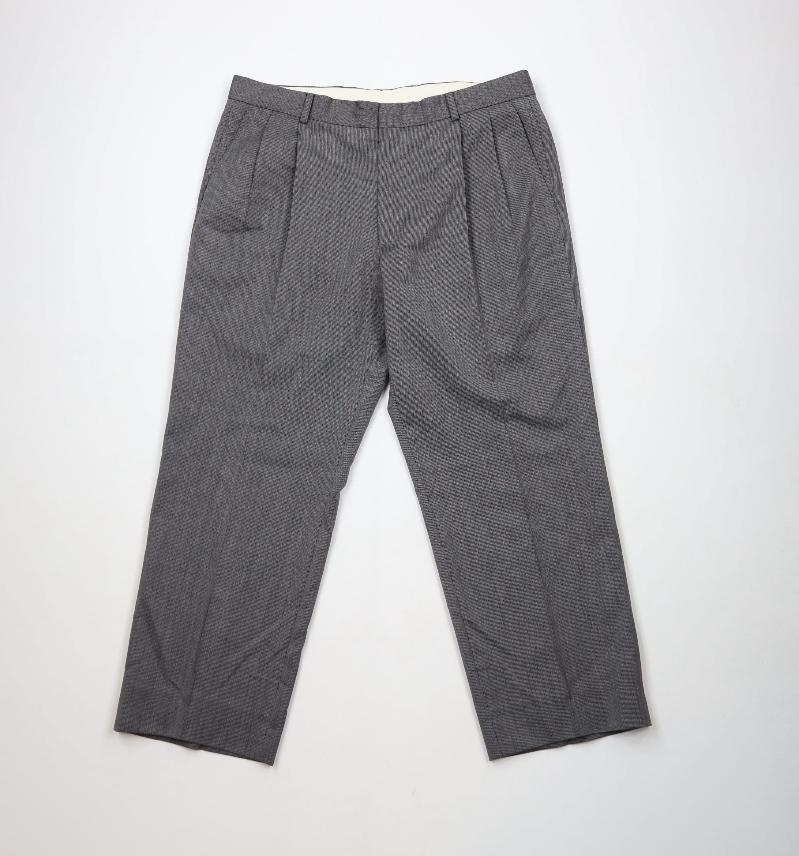 Vintage Vintage 90s Streetwear Wool Blend Wide Leg Chino Pants Size US 36 / EU 52 - 1 Thumbnail