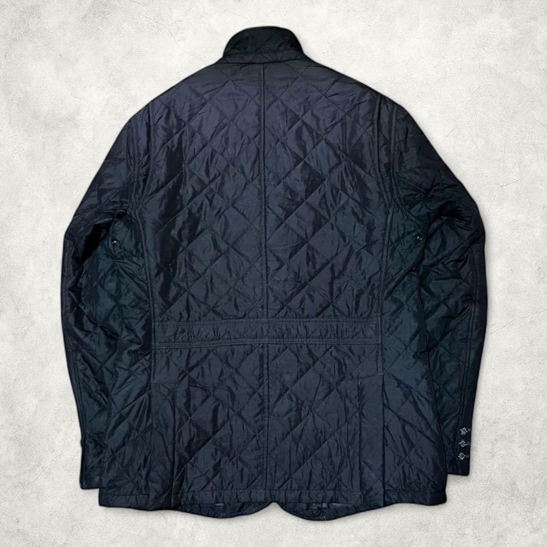 Barbour Barbour Quilted Jacket Navy Blue Diamond Quilt Coat Men's Size US M Liddesdale – Vintage Jacket Size US M / EU 48-50 / 2 - 2 Thumbnail