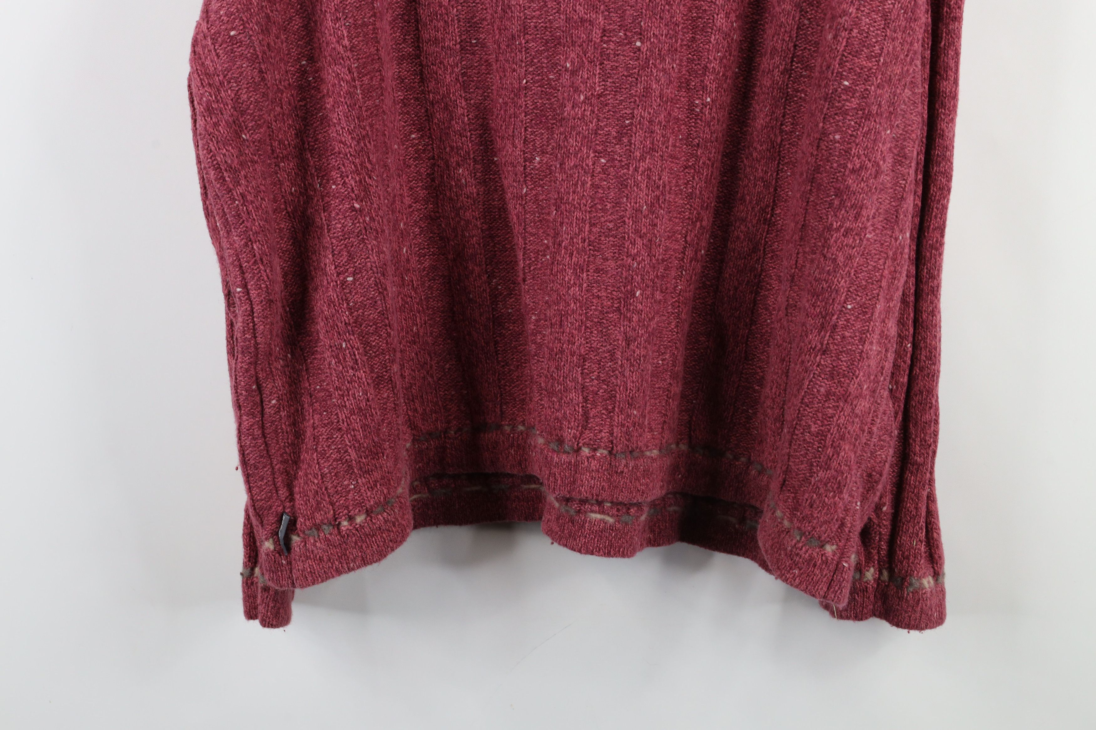 Vintage × Woolrich Woolen Mills Vintage 90s Woolrich Blend Ribbed Knit Half Zip Sweater Pink Size XXL / US 16-18 / IT 52-54 - 11 Thumbnail