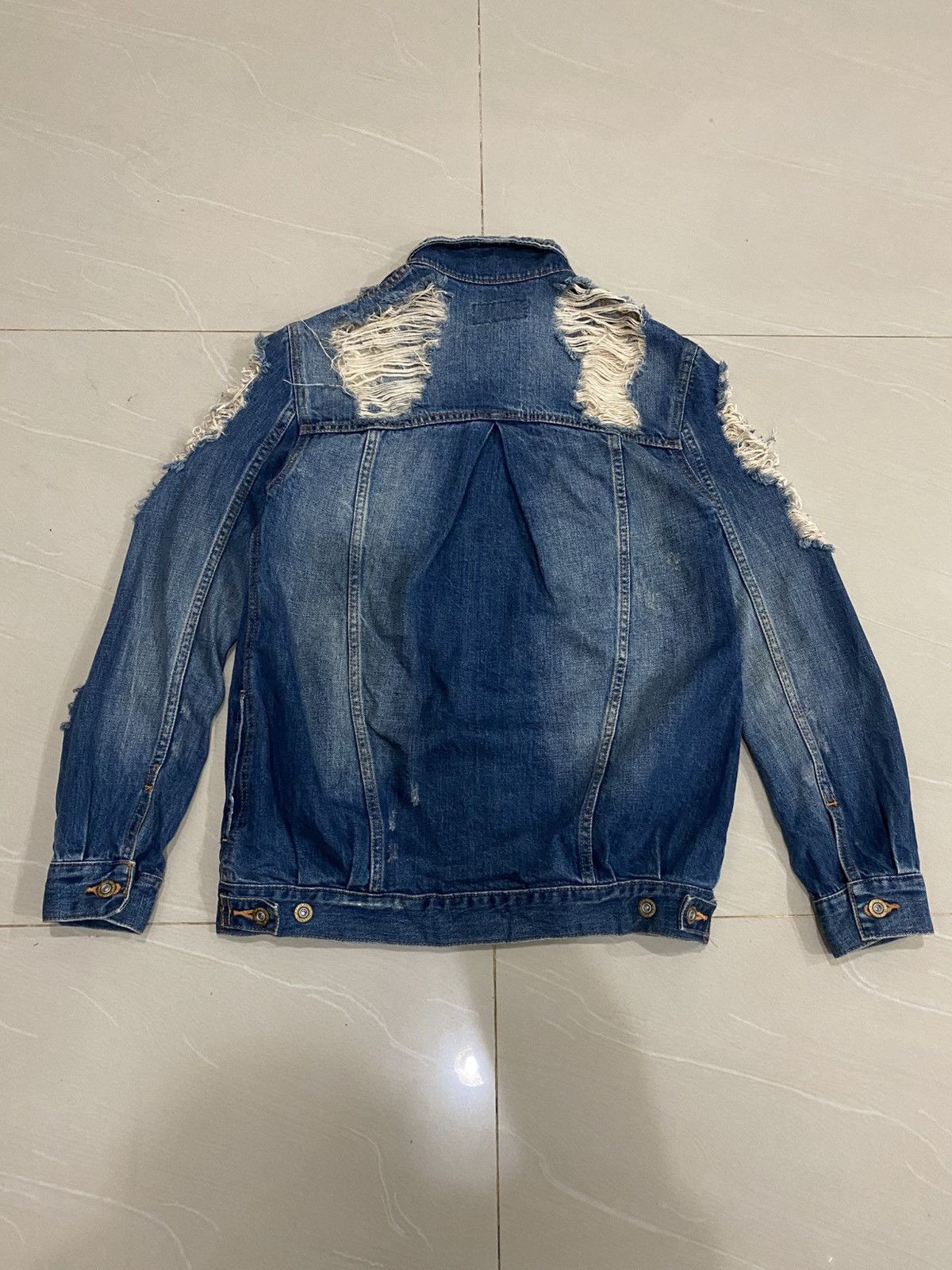 Japanese Brand Rare SLY Jeans Distressed Jacket Size US M / EU 48-50 / 2 - 6 Thumbnail