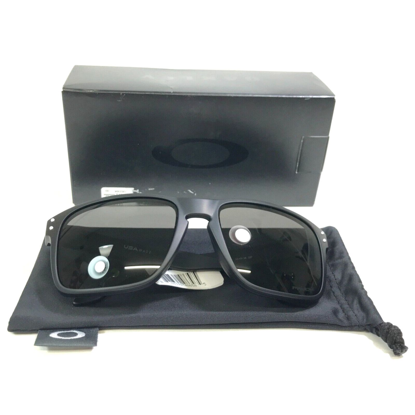 image of Oakley Sunglasses Holbrook XL Oo9417-2259 Matte Black Frames With Gray Lenses in White, Men's