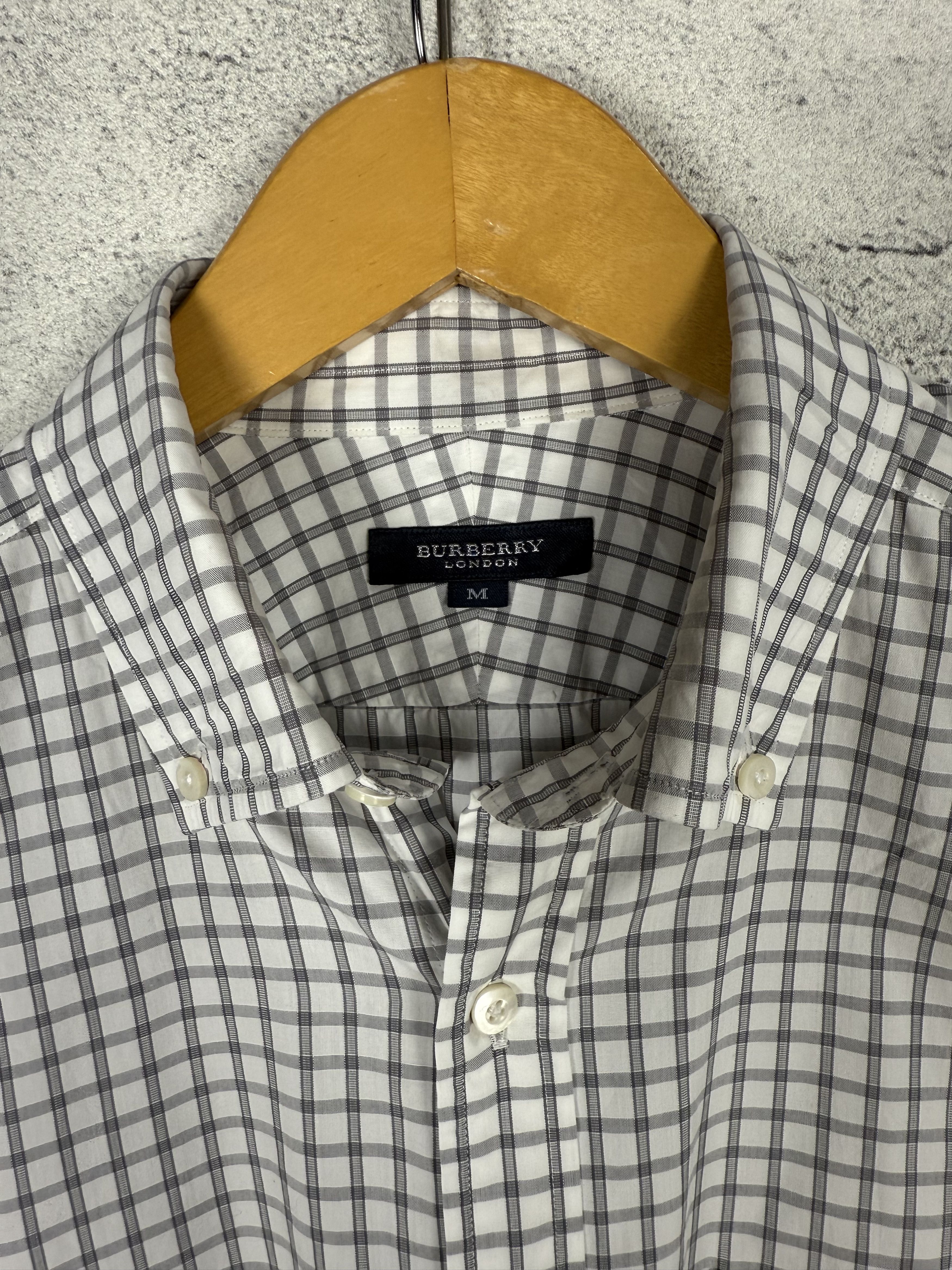 Burberry Vintage Burberry Plaid Gingham Button Down Shirt Size US M / EU 48-50 / 2 - 8 Thumbnail
