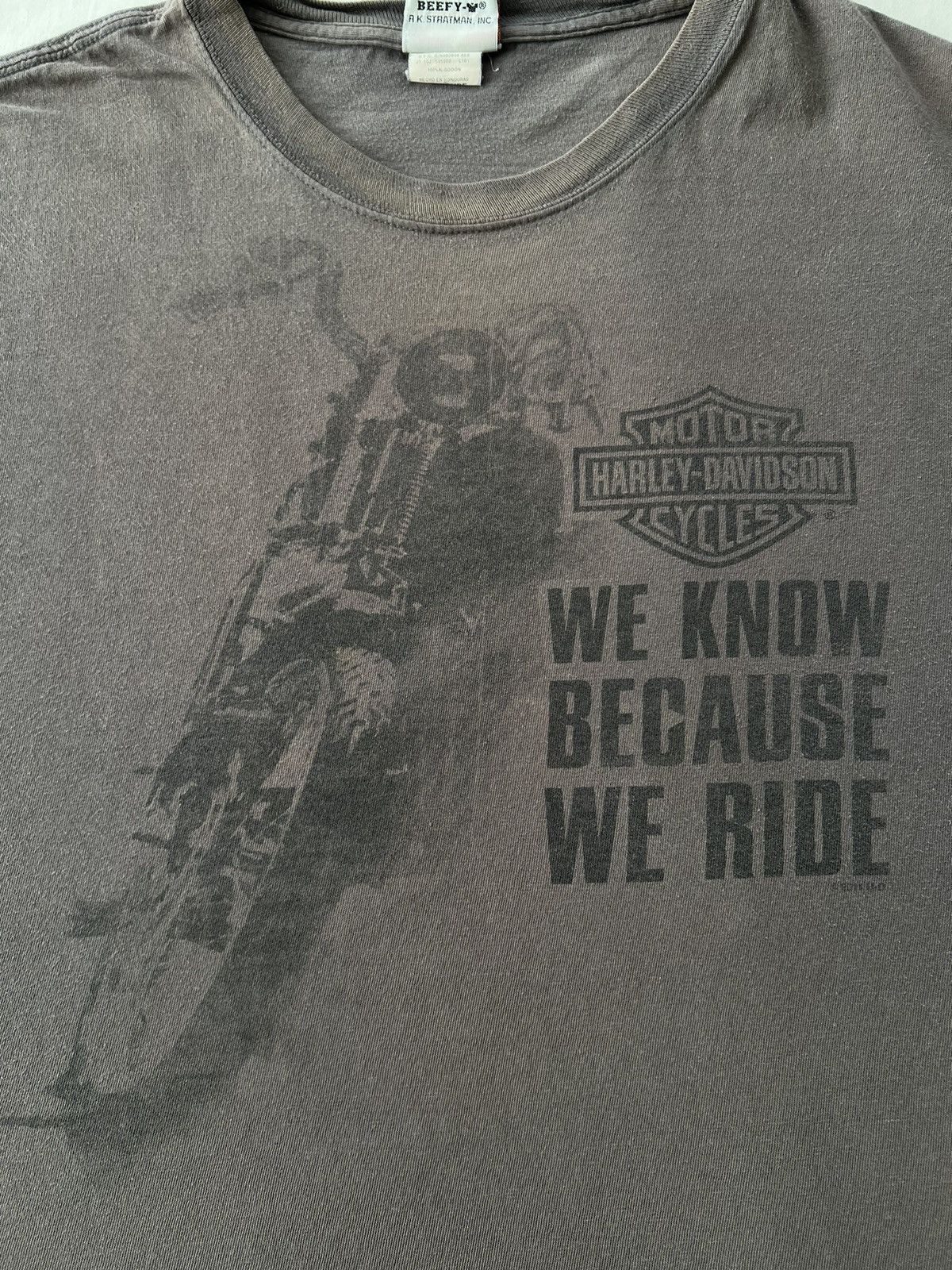 Harley Davidson Vintage 2011 Harley Davidson We Know Because We Ride T-shirt Size US XXL / EU 58 / 5 - 6 Thumbnail