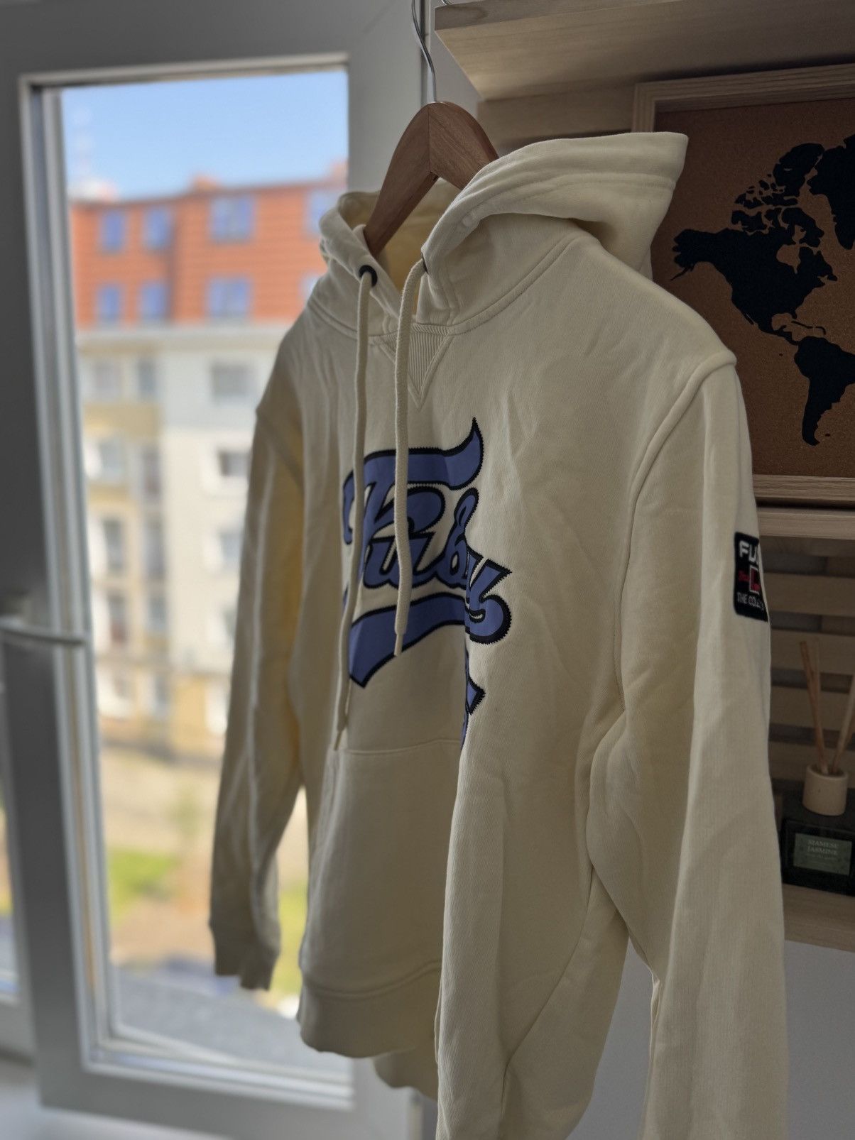 Fubu Fubu Hoodie 05 Big Logo Beige Vintage Size US S / EU 44-46 / 1 - 3 Thumbnail