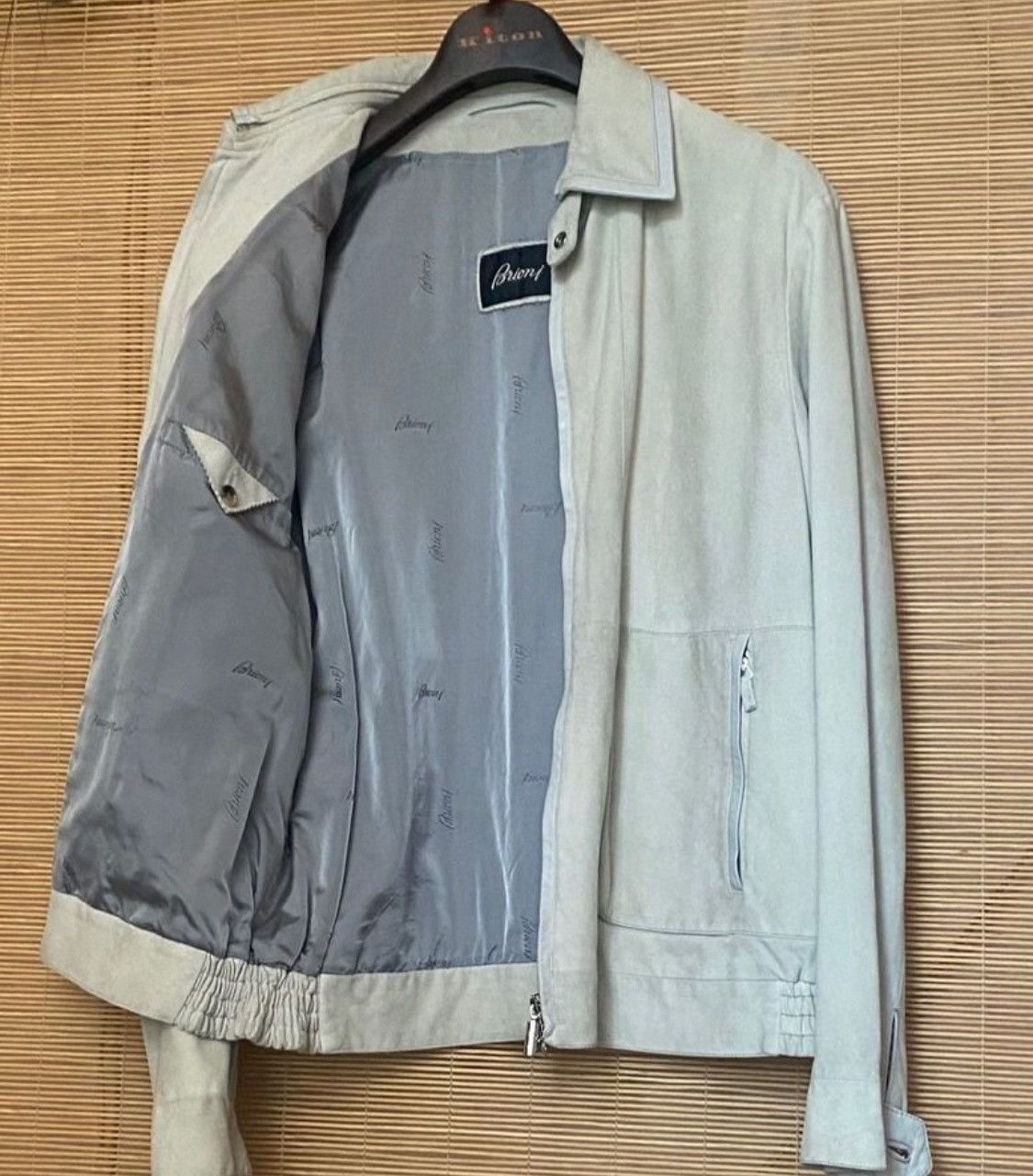 Brioni Brioni Leather Biker Jacket Gray Size US M / EU 48-50 / 2 - 3 Thumbnail