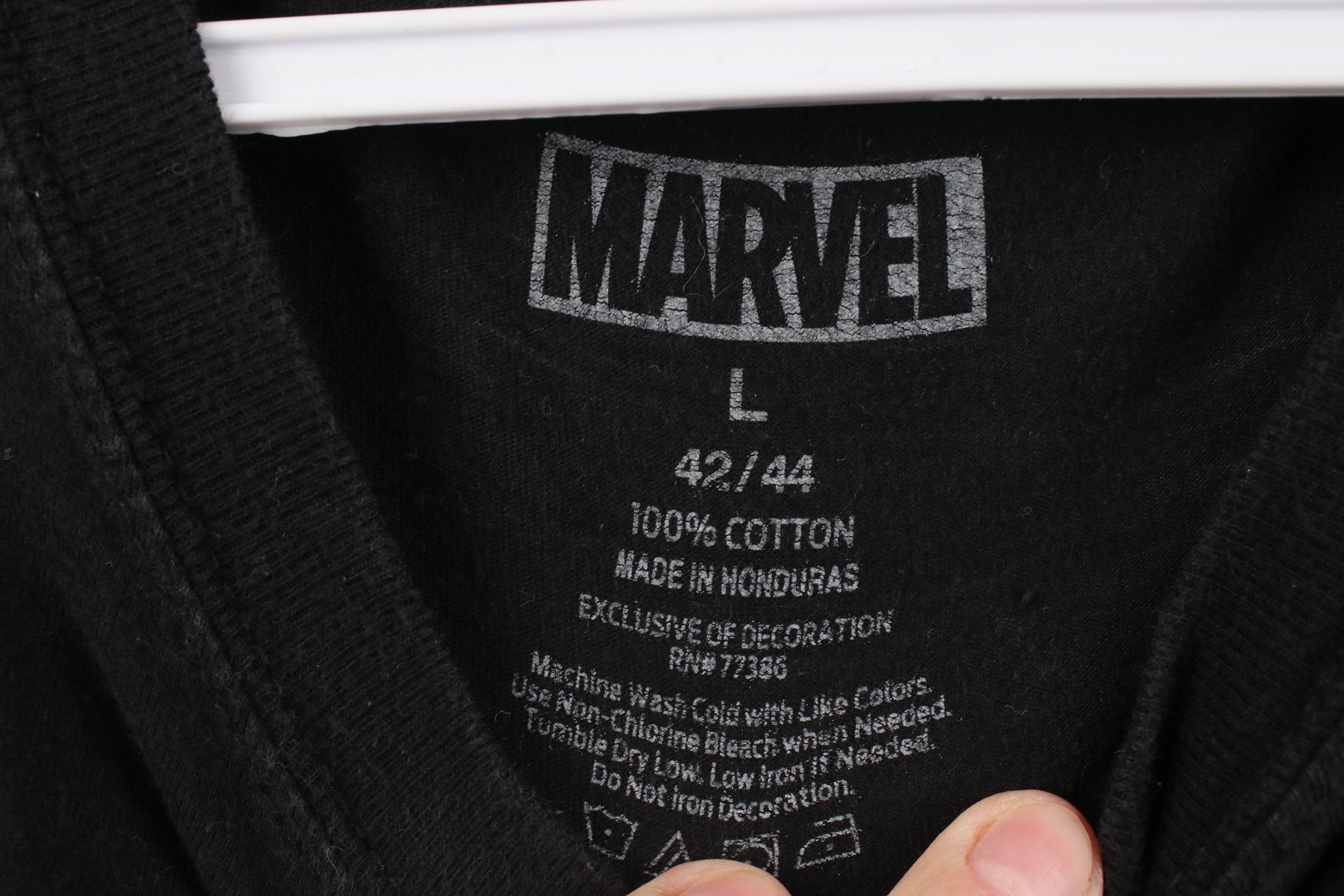 Vintage Vintage Y2K Marvel Comics Skull Camouflage T-Shirt Black Size US L / EU 52-54 / 3 - 9 Thumbnail