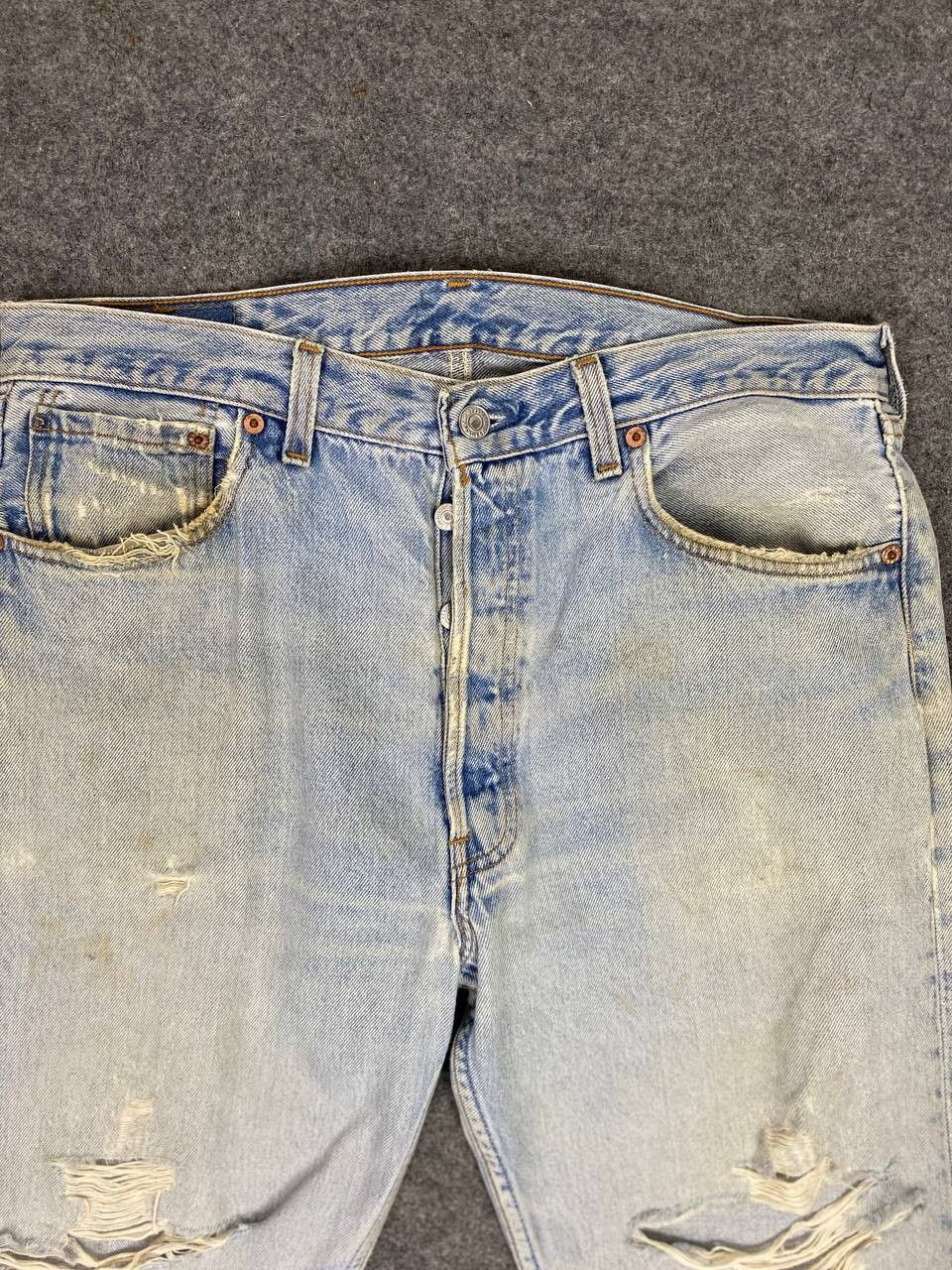 Levi's vintage levis 501 distressed denim Size US 35 - 10 Thumbnail