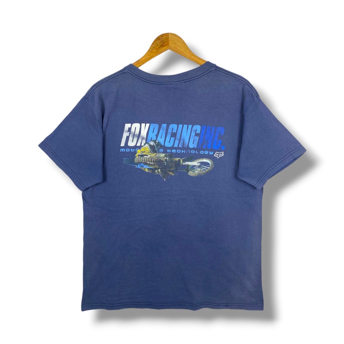 Fox Racing Vintage 00s FOX RACING Motocross Technology Graphic Faded Size US M / EU 48-50 / 2 - 1 Thumbnail