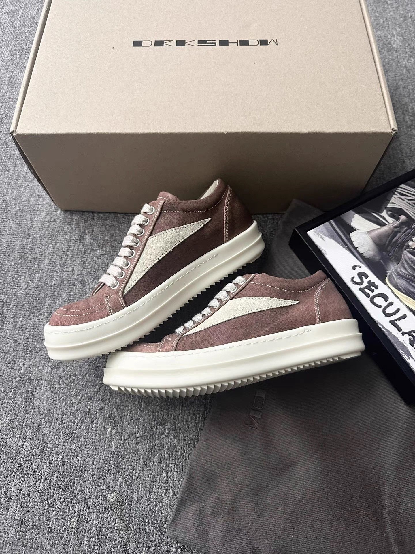 Rick Owens Rick Owens Drkshdw 24SS Raspberry Big Vans K34 Size US 5 / IT 35 - 3 Thumbnail