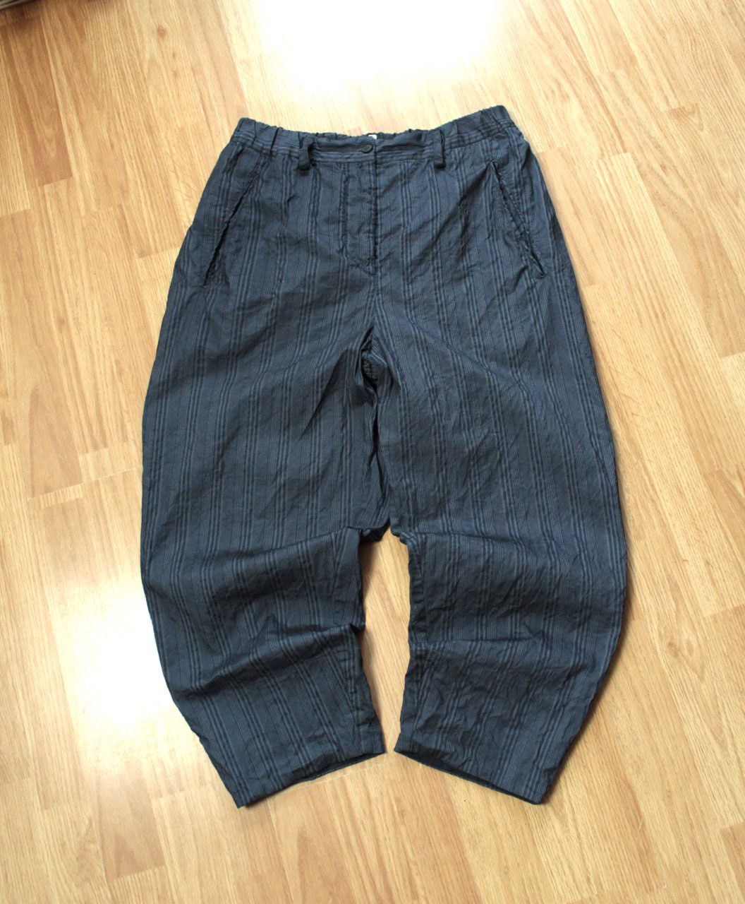 Annette Gortz 🔥 Annette Gortz Baggy Trousers Pants Striped Blue Wide Size 26" / US 2 / IT 38 - 2 Thumbnail